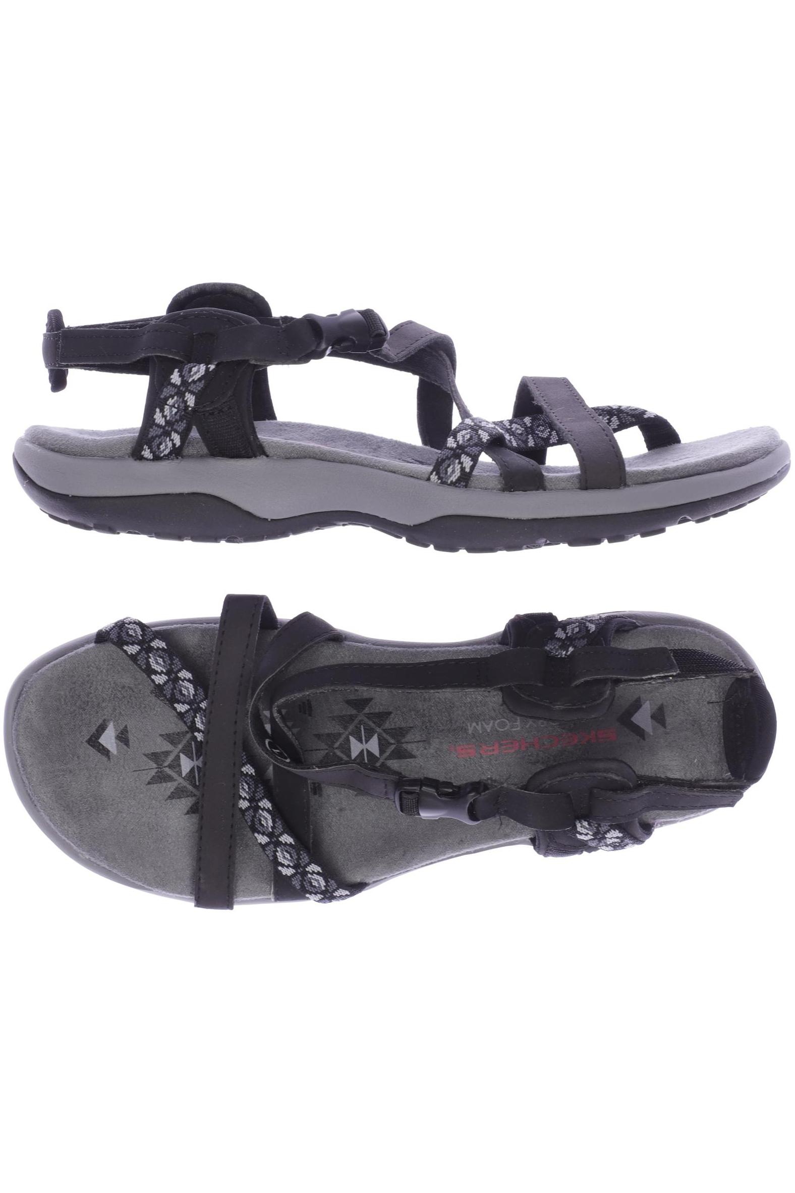

SKECHERS Damen Sandale, schwarz