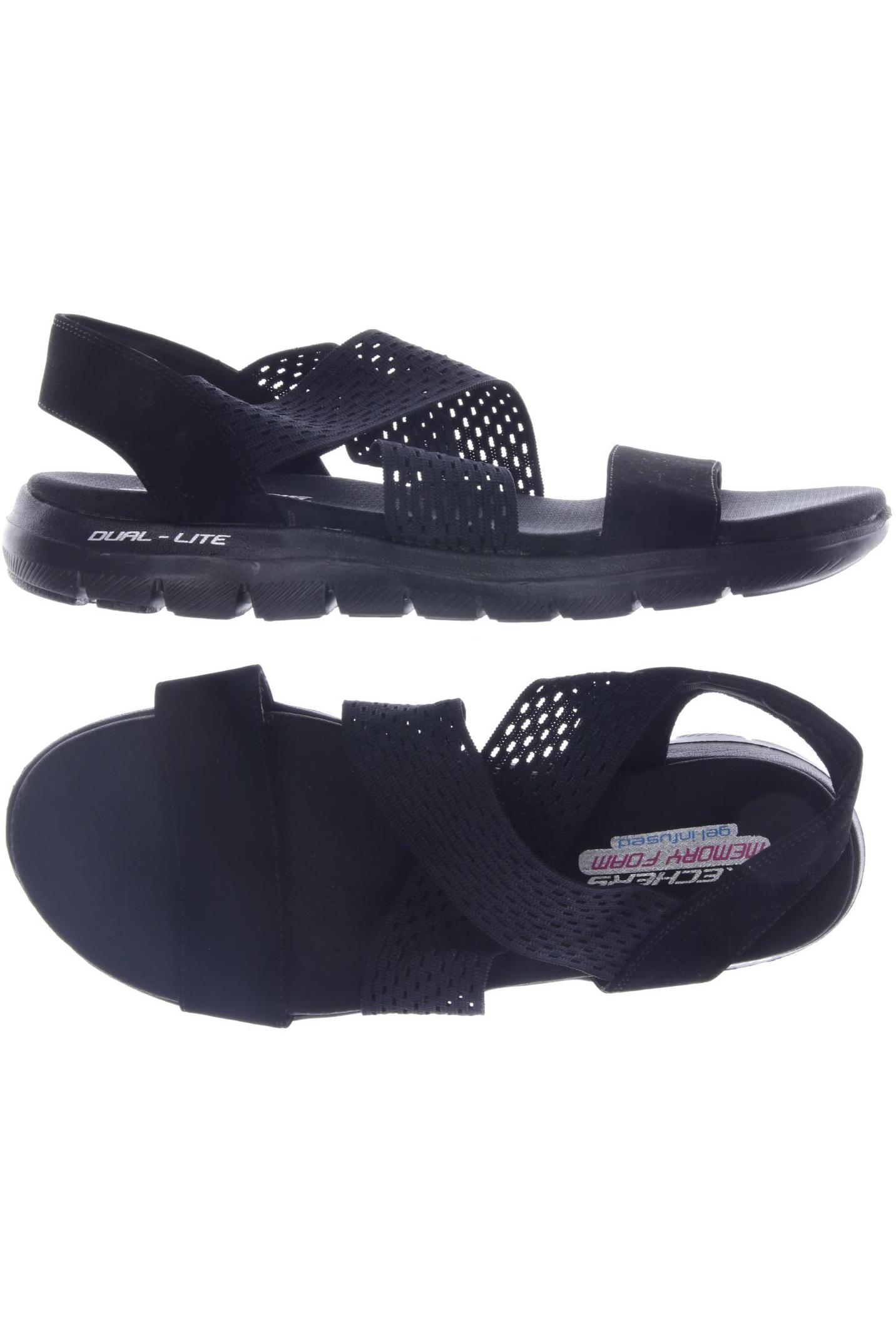

SKECHERS Damen Sandale, schwarz