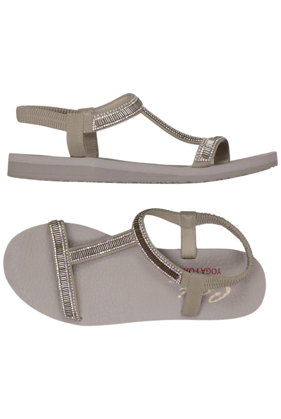 

Skechers Damen Sandale, beige, Gr. 42