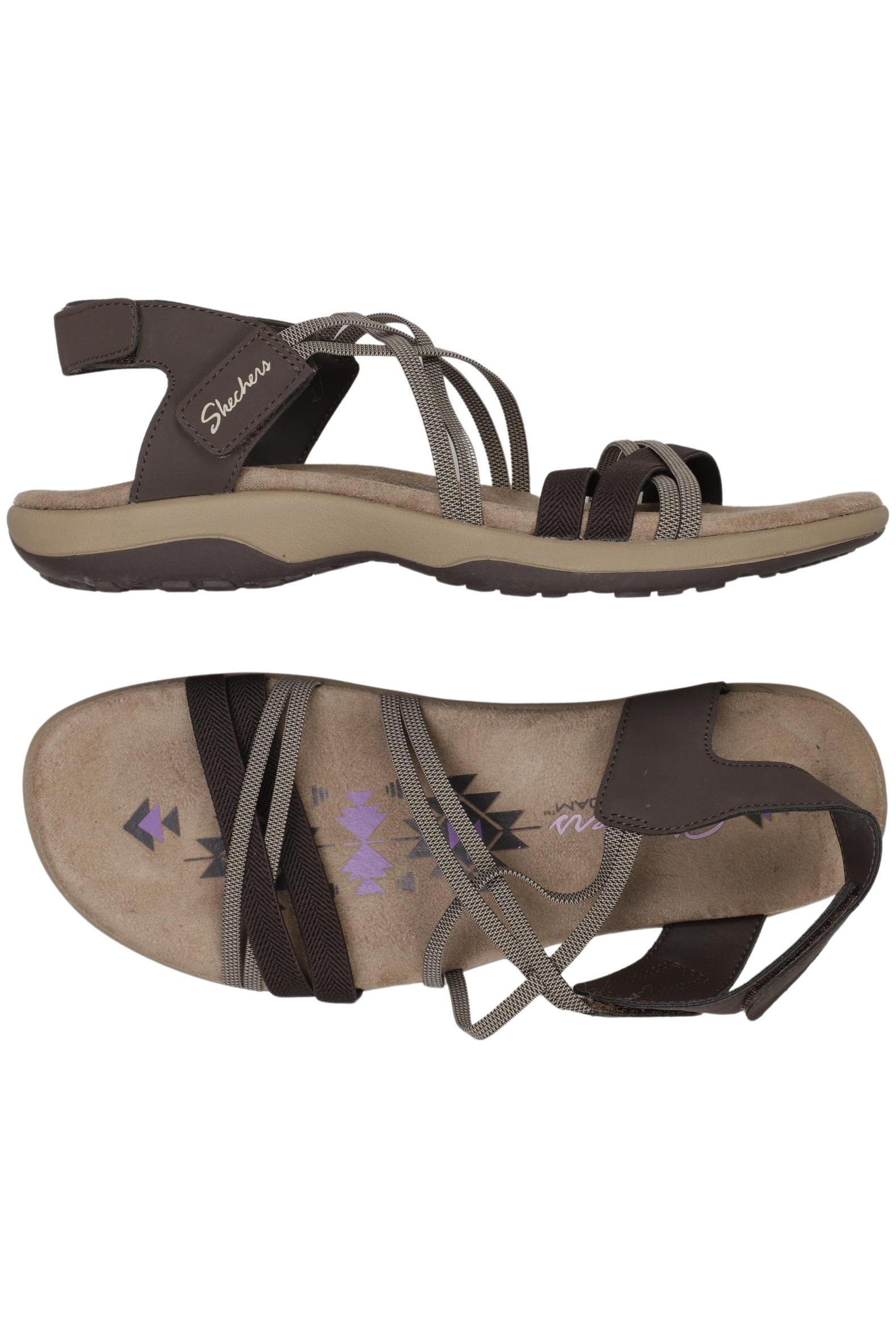 

Skechers Damen Sandale, braun, Gr. 8