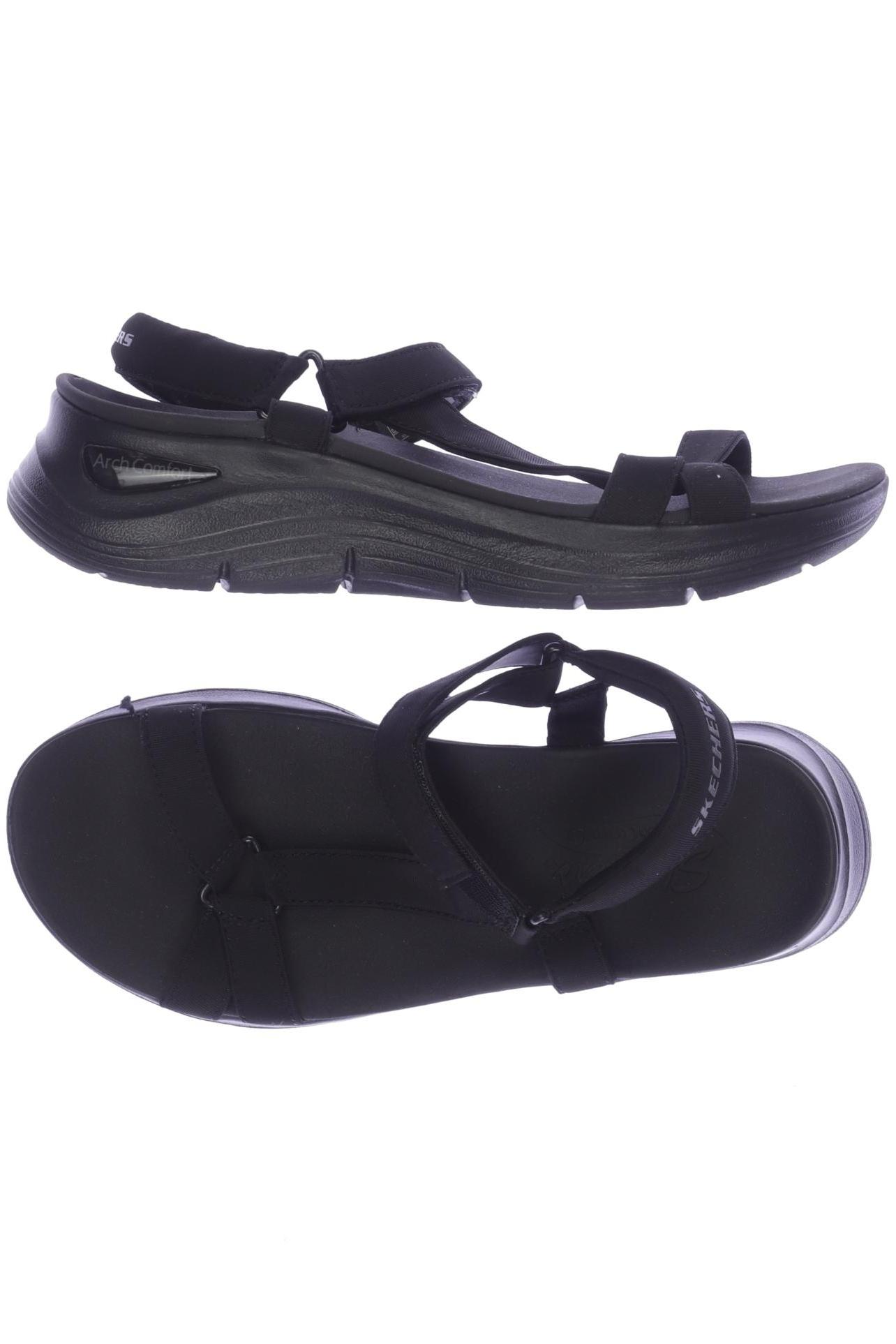 

SKECHERS Damen Sandale, schwarz