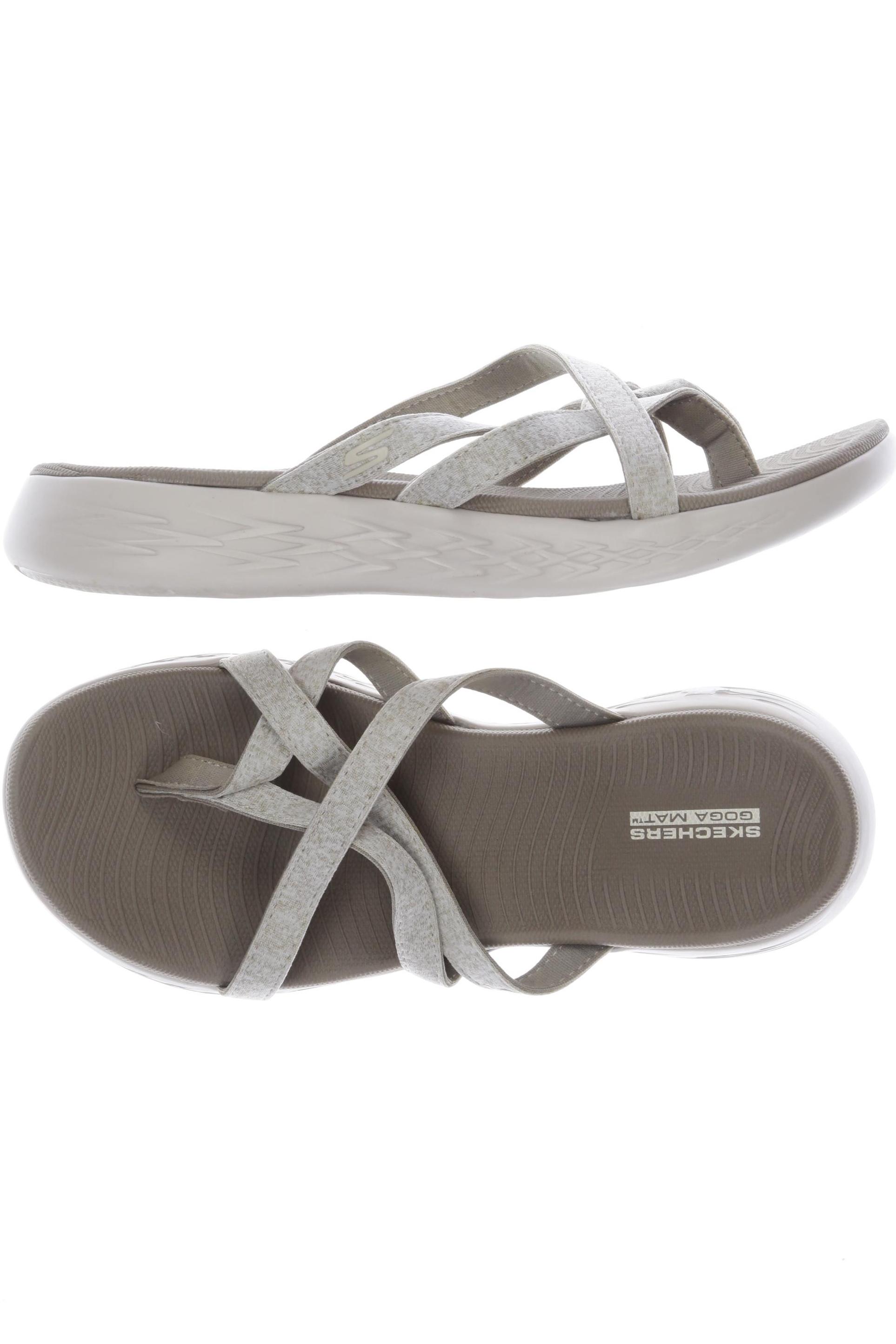 

Skechers Damen Sandale, cremeweiß, Gr. 8
