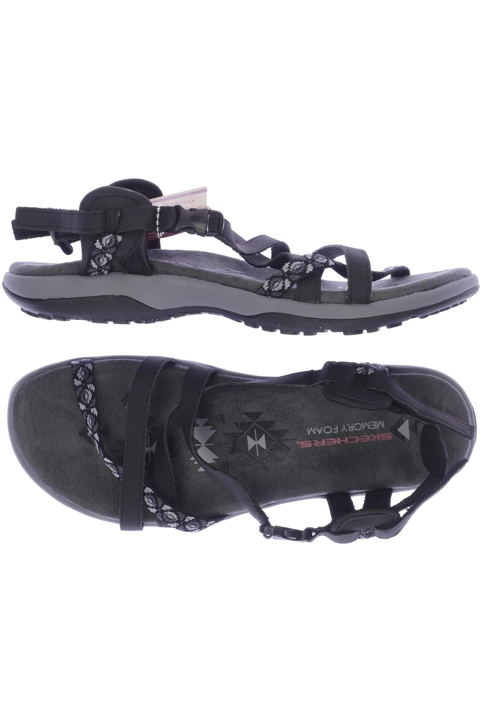 

SKECHERS Damen Sandale, schwarz