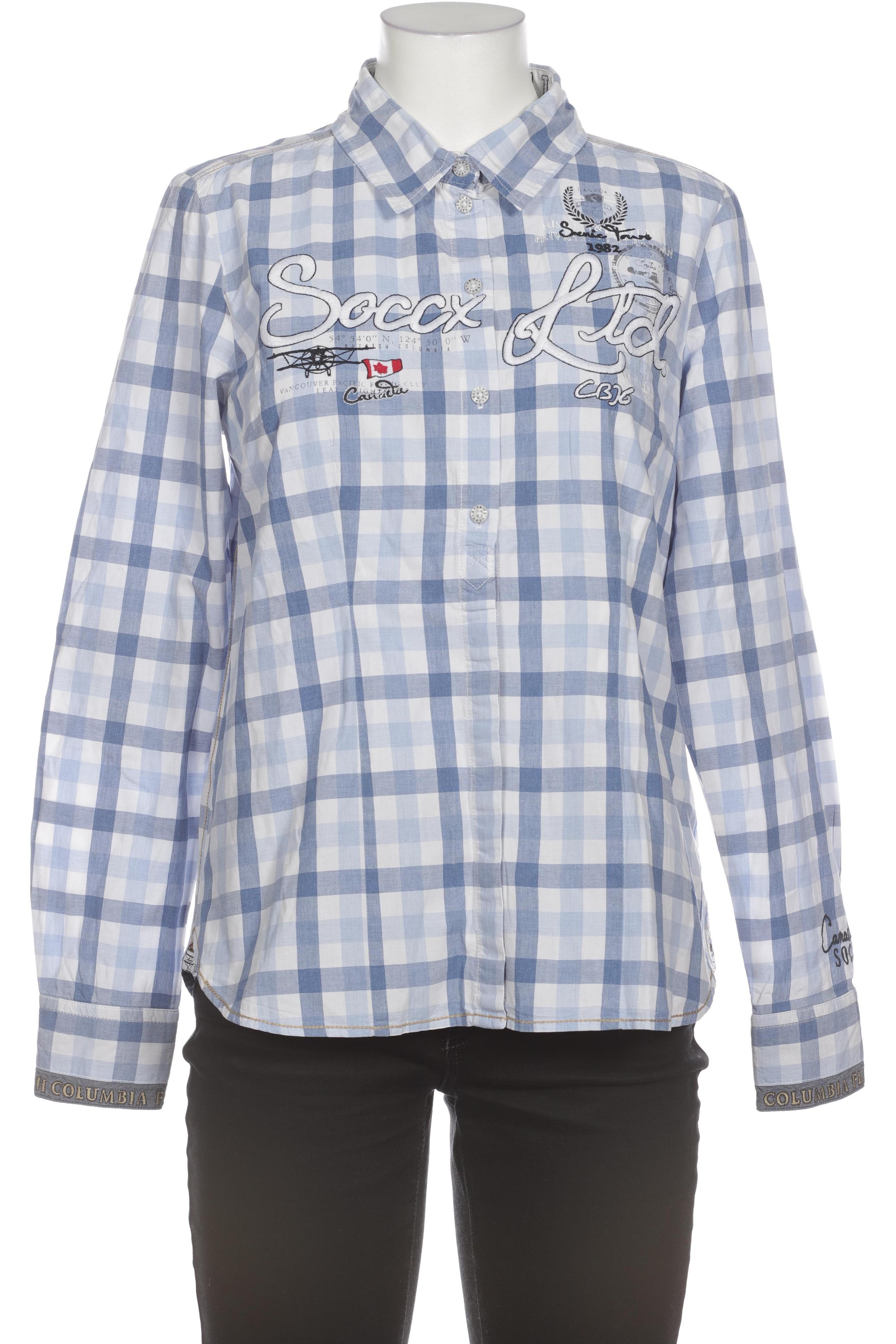 

Soccx Damen Bluse, blau, Gr.