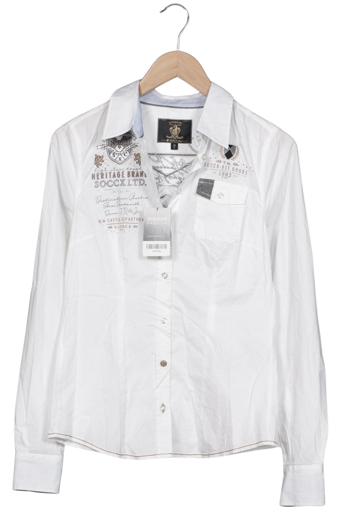 

Soccx Damen Bluse, weiß, Gr. 36