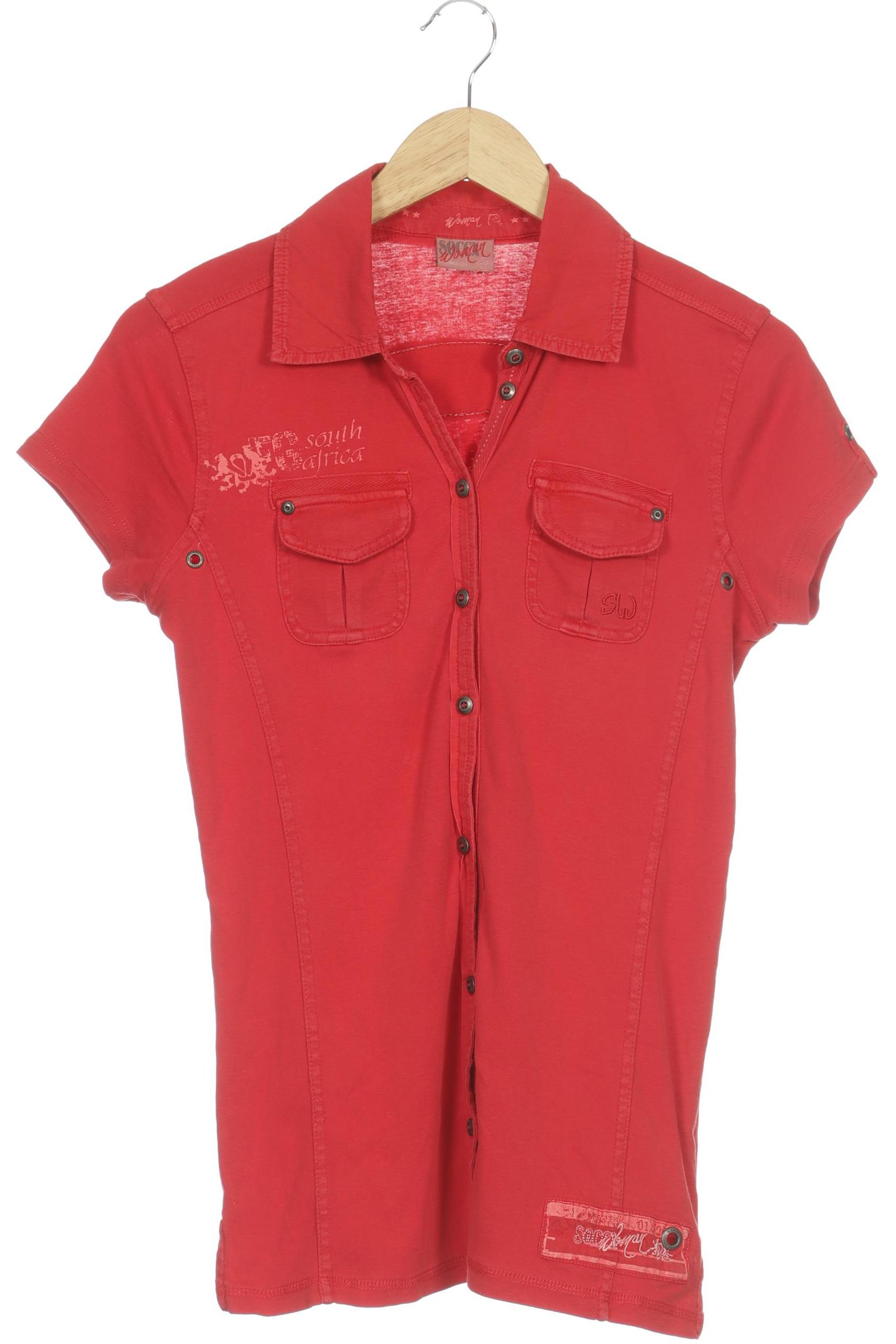 

Soccx Damen Bluse, rot, Gr. 36