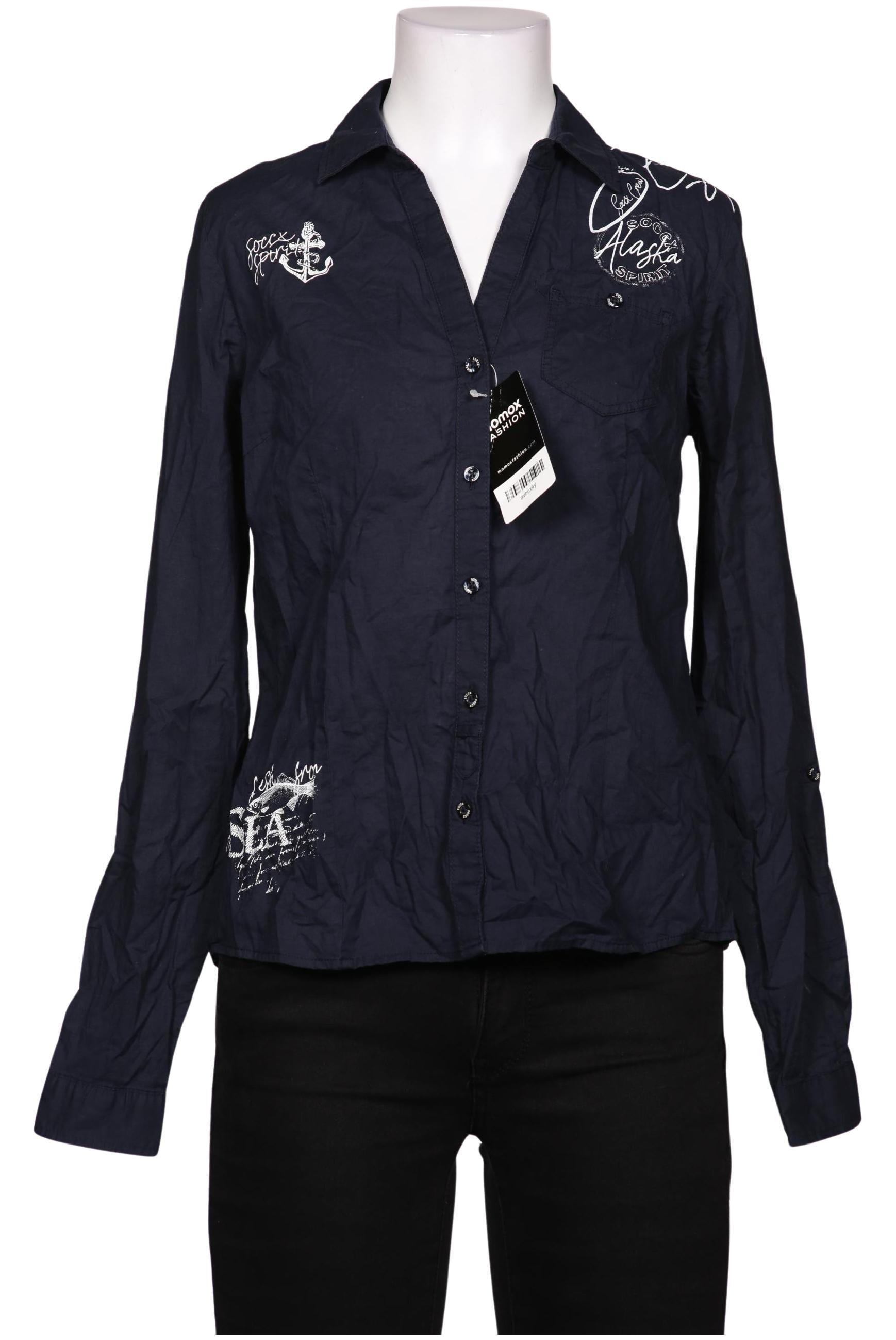 

Soccx Damen Bluse, marineblau, Gr. 36