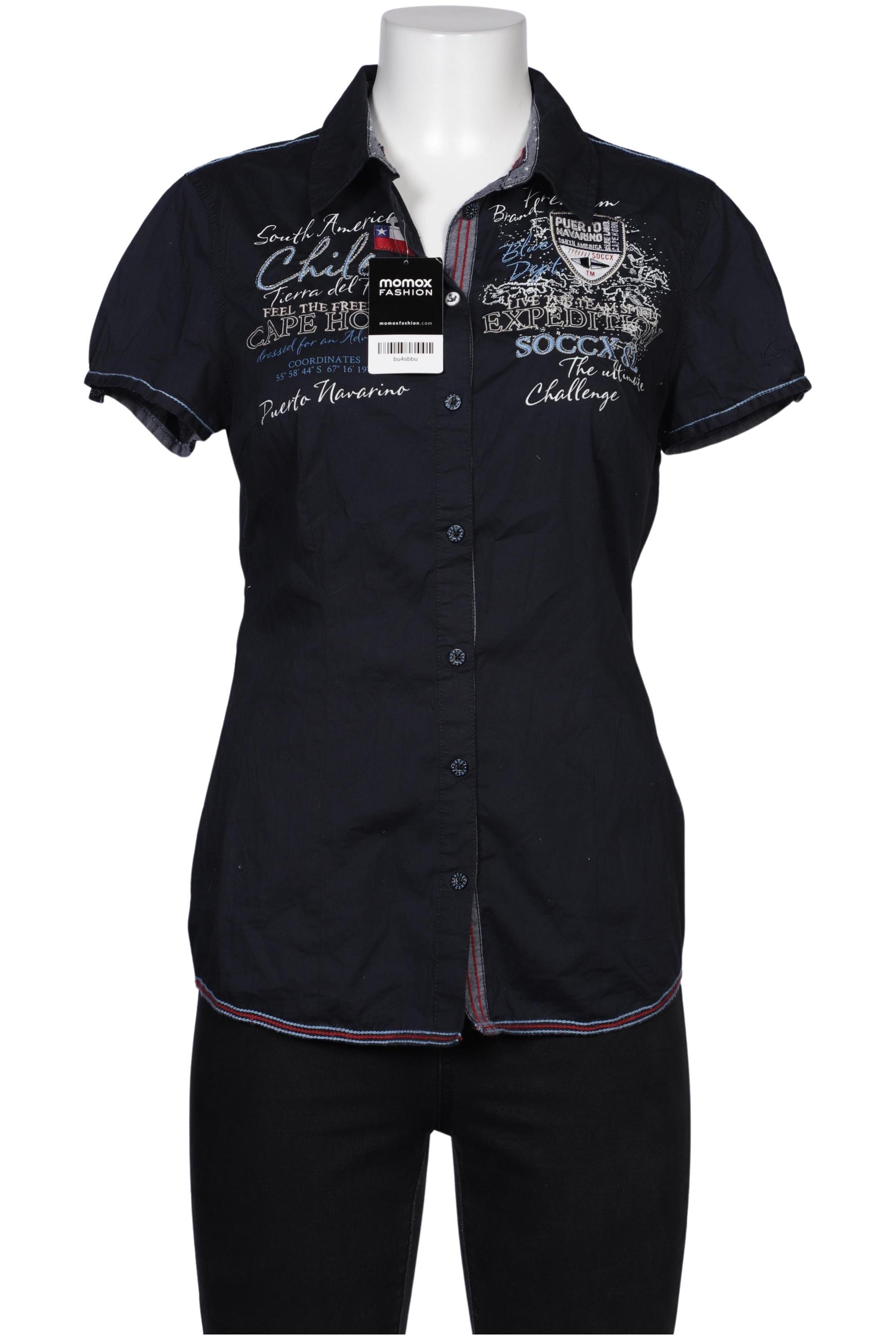 

Soccx Damen Bluse, marineblau, Gr. 38