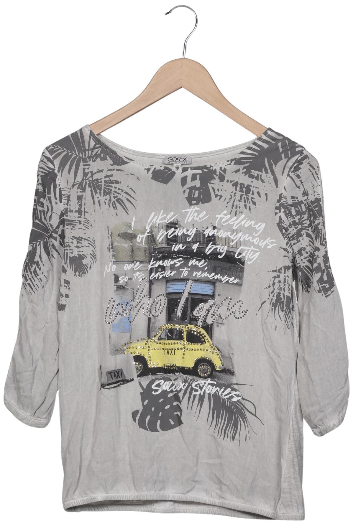 

Soccx Damen Bluse, grau, Gr. 36