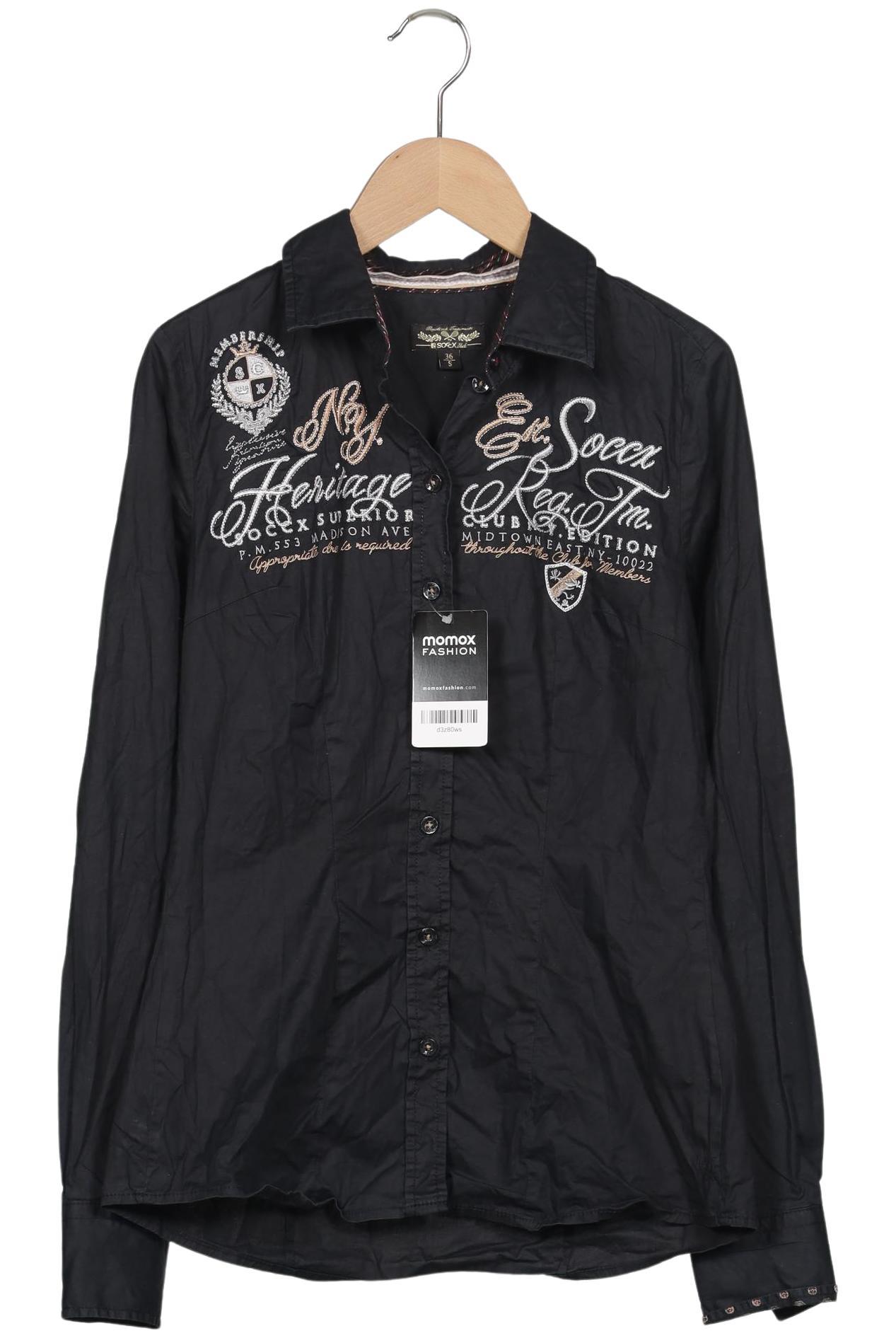 

Soccx Damen Bluse, schwarz, Gr. 36