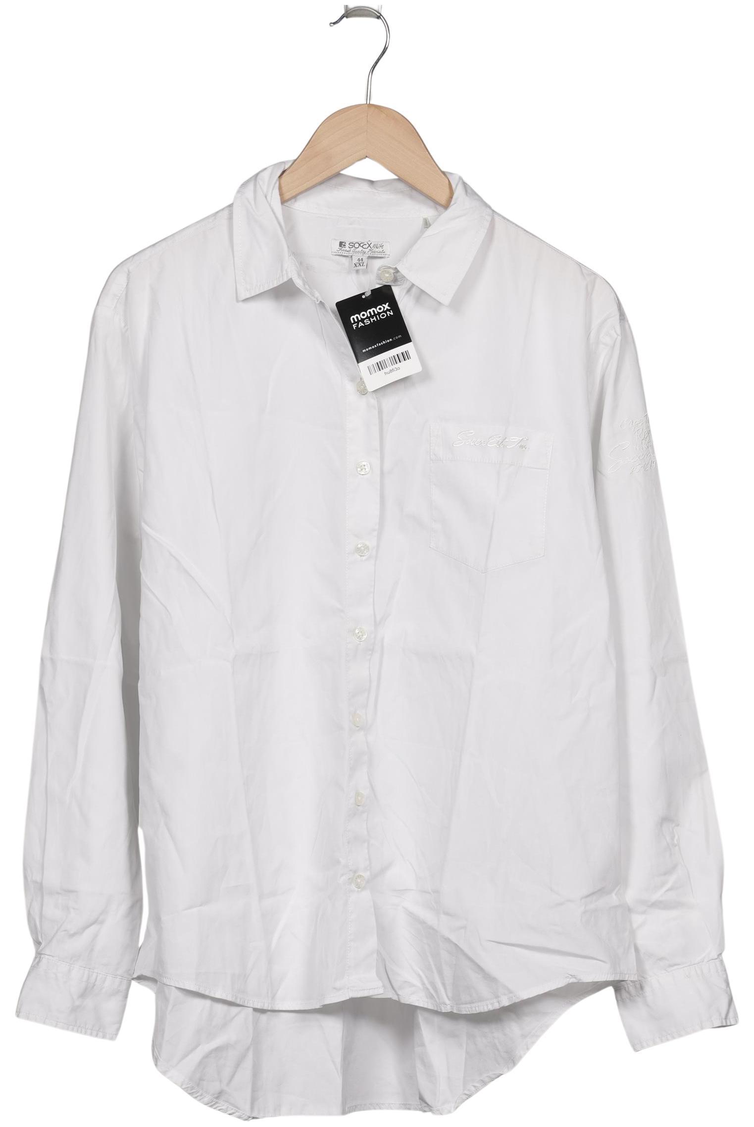 

Soccx Damen Bluse, weiß, Gr. 44