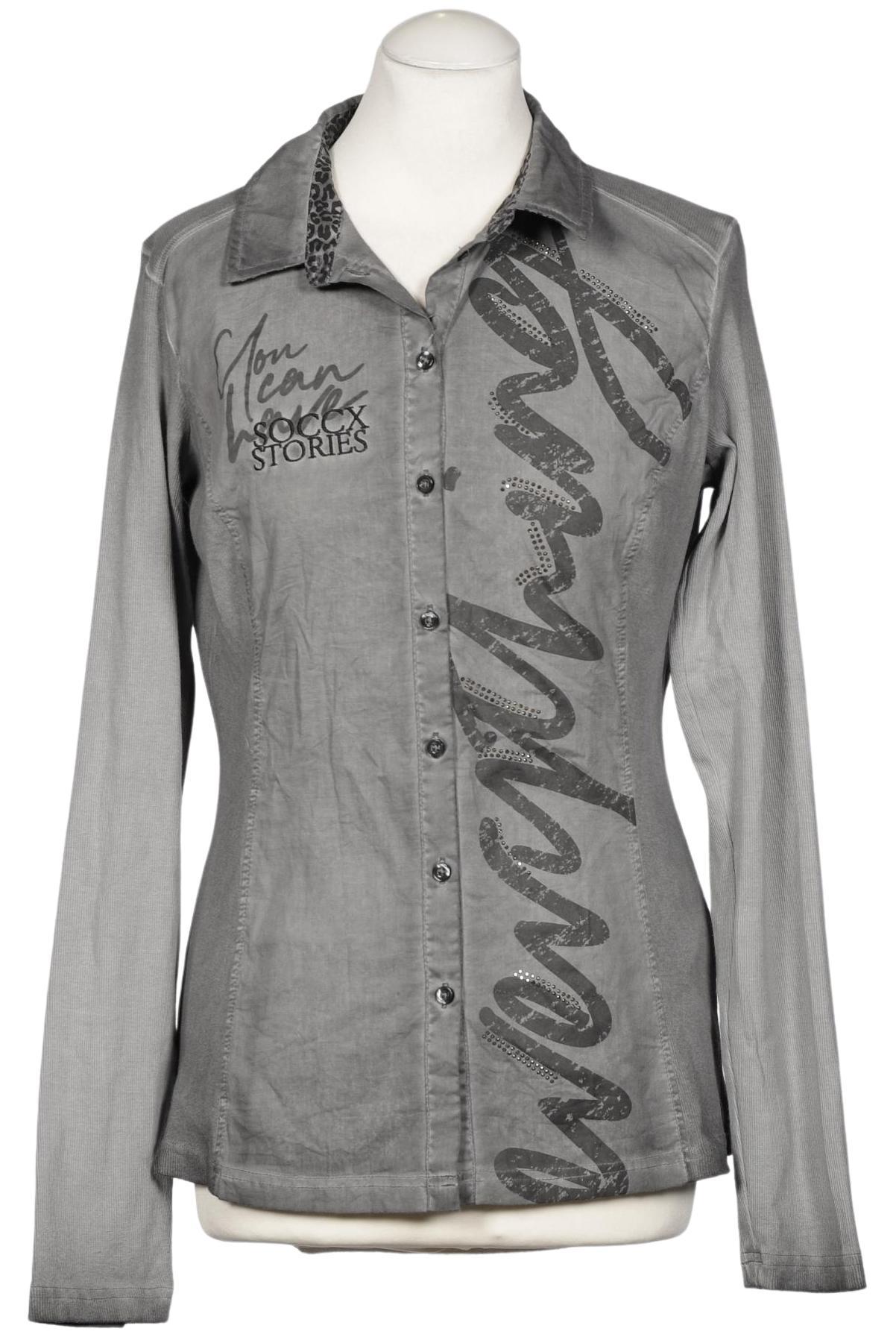 

Soccx Damen Bluse, grau, Gr. 38