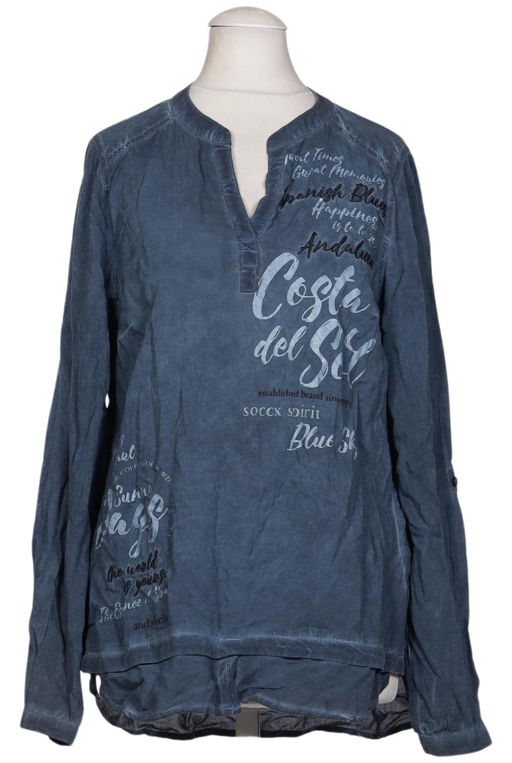 

Soccx Damen Bluse, blau, Gr. 36