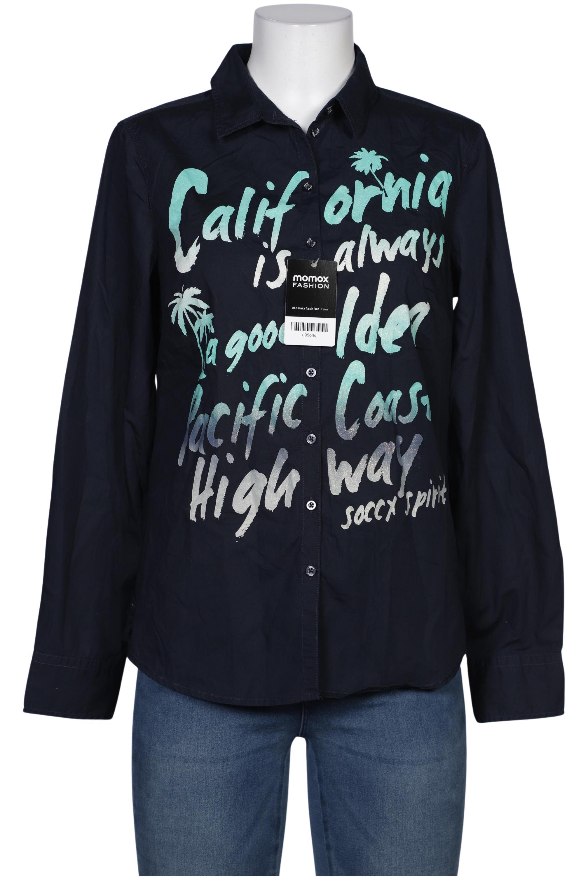 

Soccx Damen Bluse, marineblau, Gr. 38