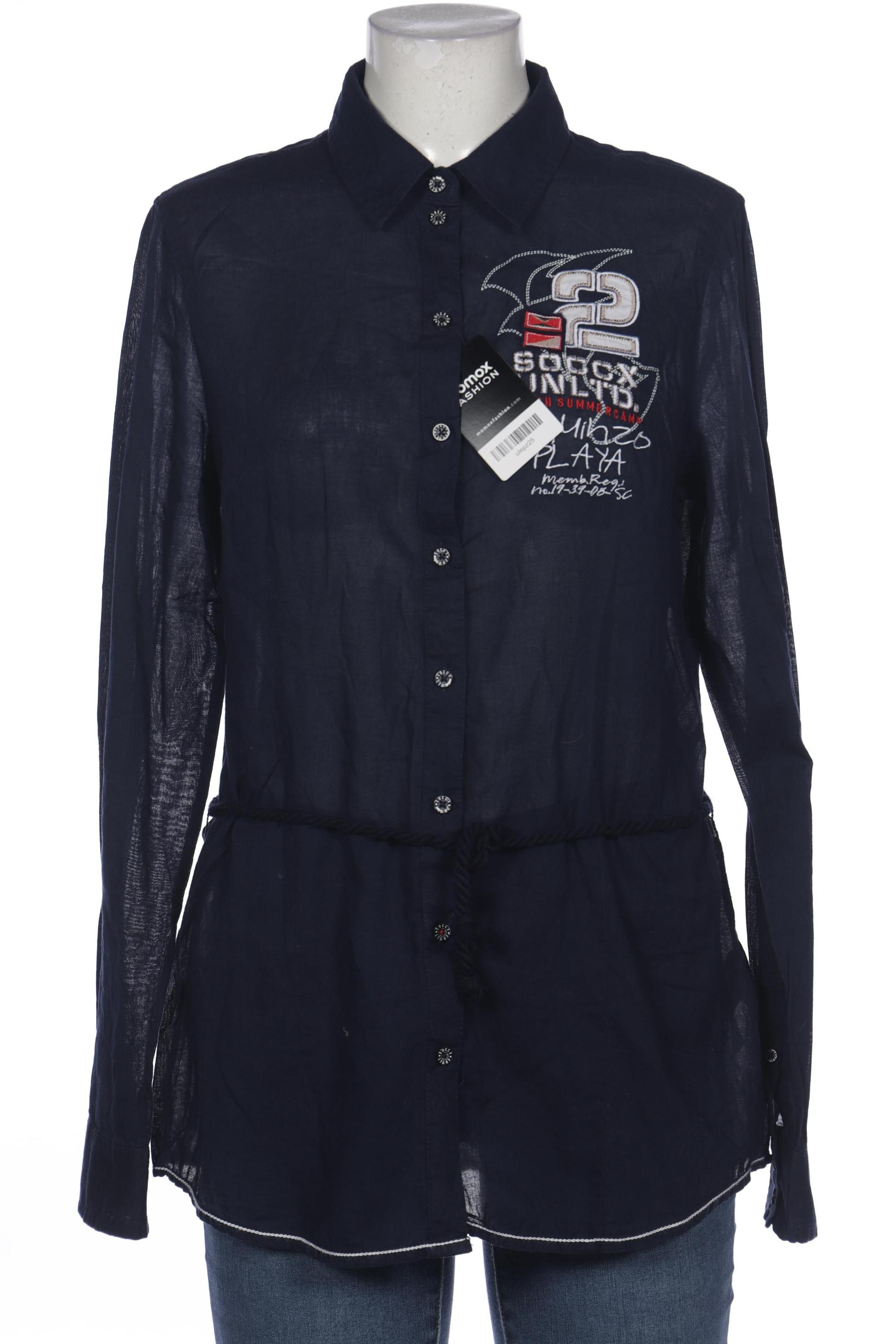 

SOCCX Damen Bluse, marineblau