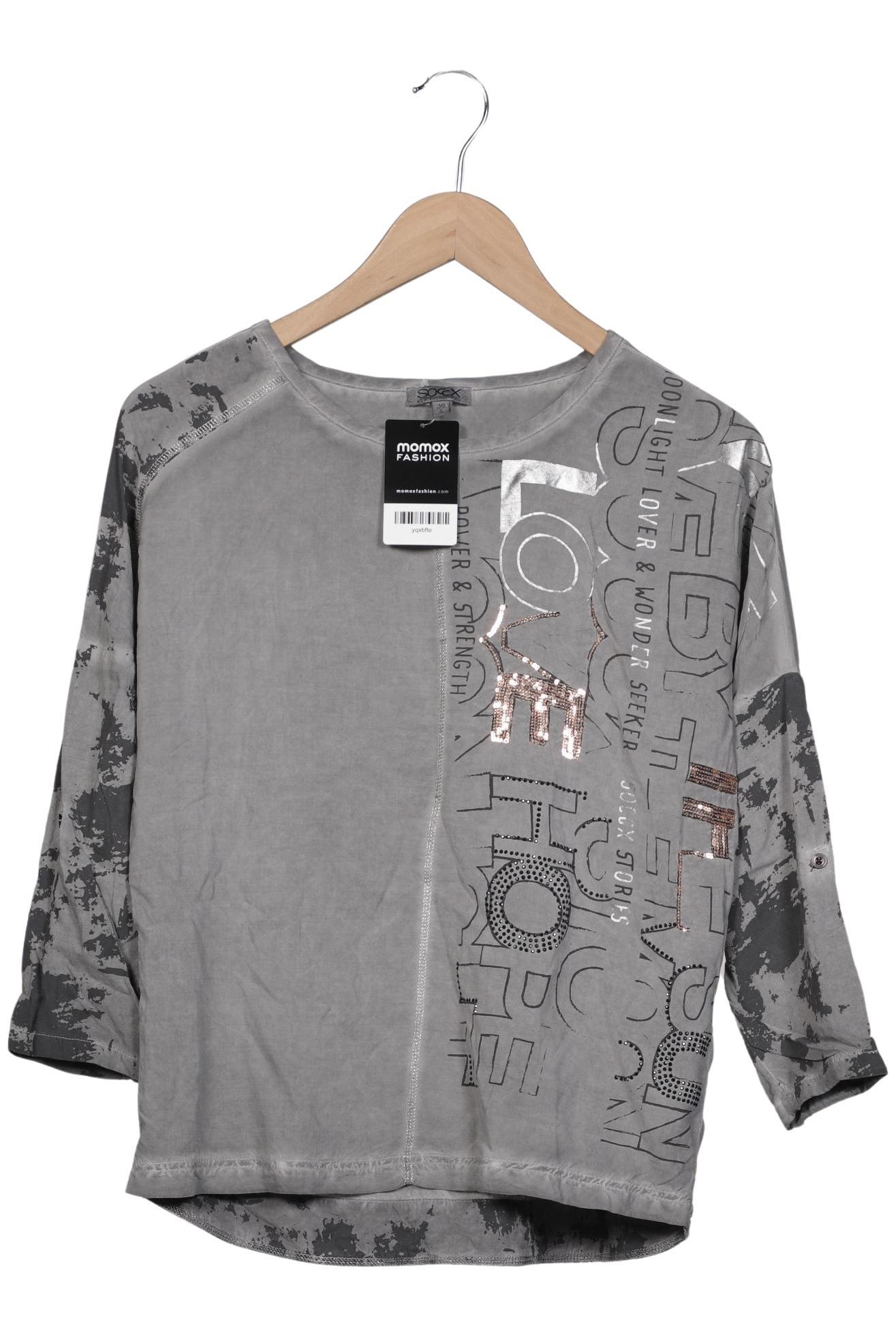 

Soccx Damen Bluse, grau, Gr. 36