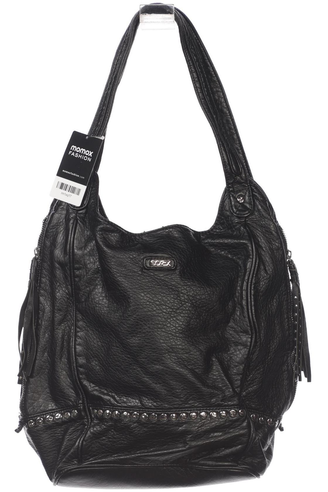 

SOCCX Damen Handtasche, schwarz