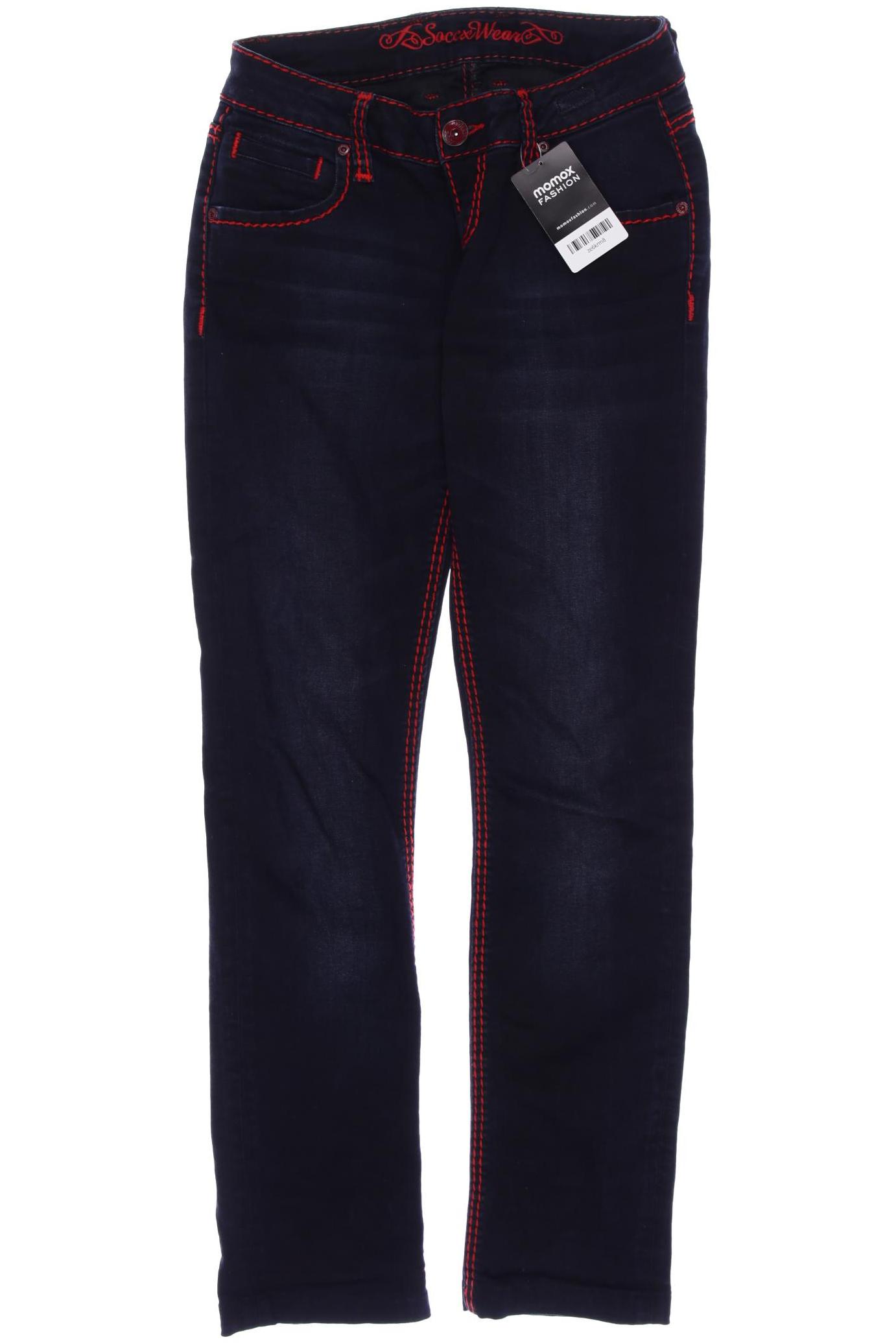 

SOCCX Damen Jeans, marineblau