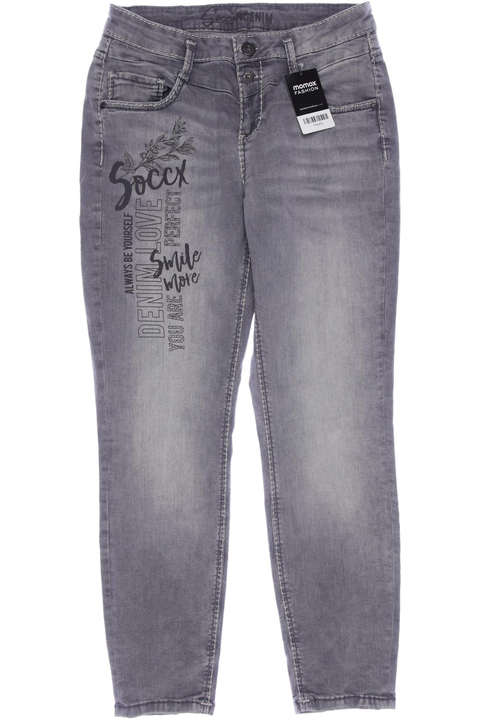 

Soccx Damen Jeans, grau, Gr. 30