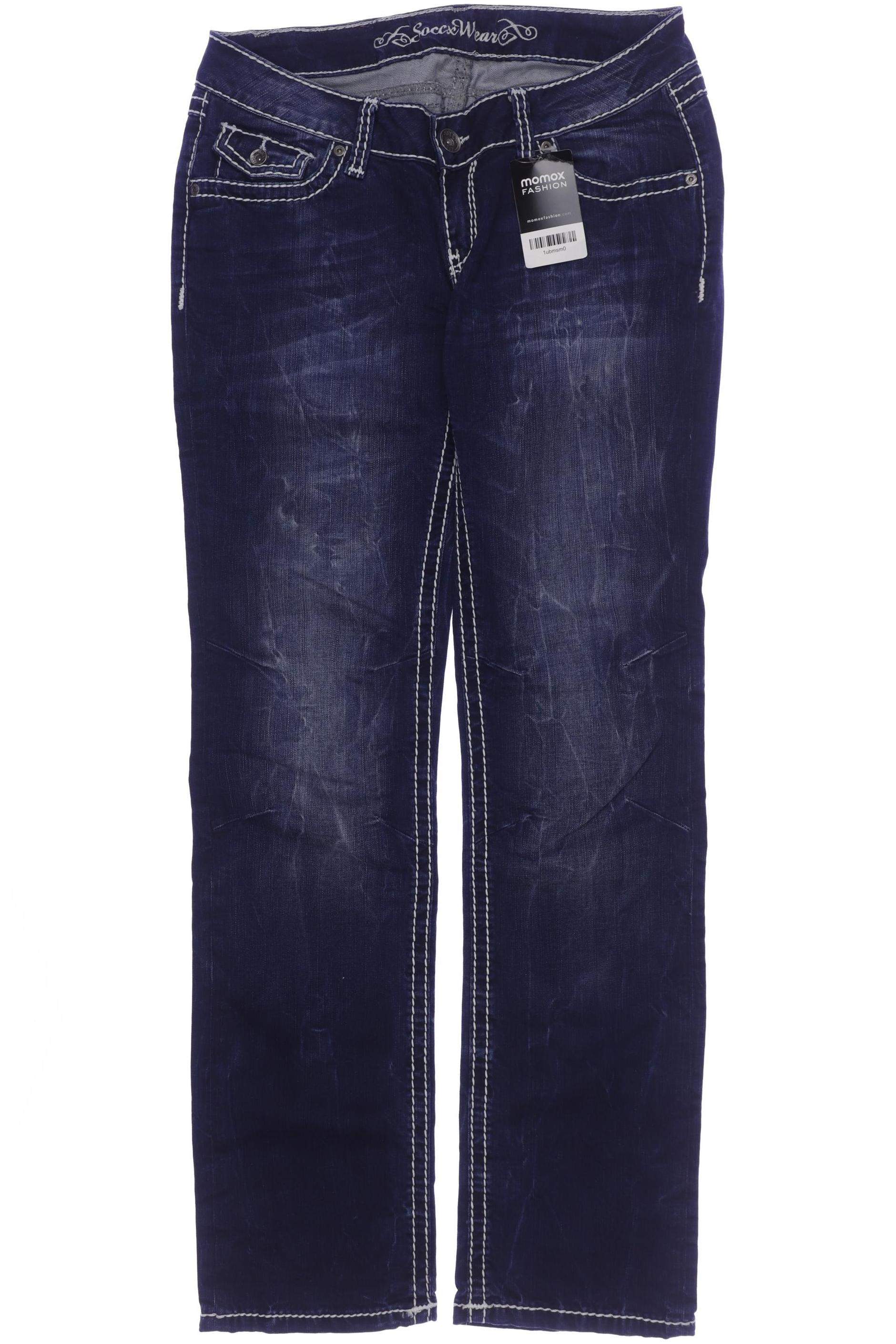 

Soccx Damen Jeans, marineblau, Gr. 30