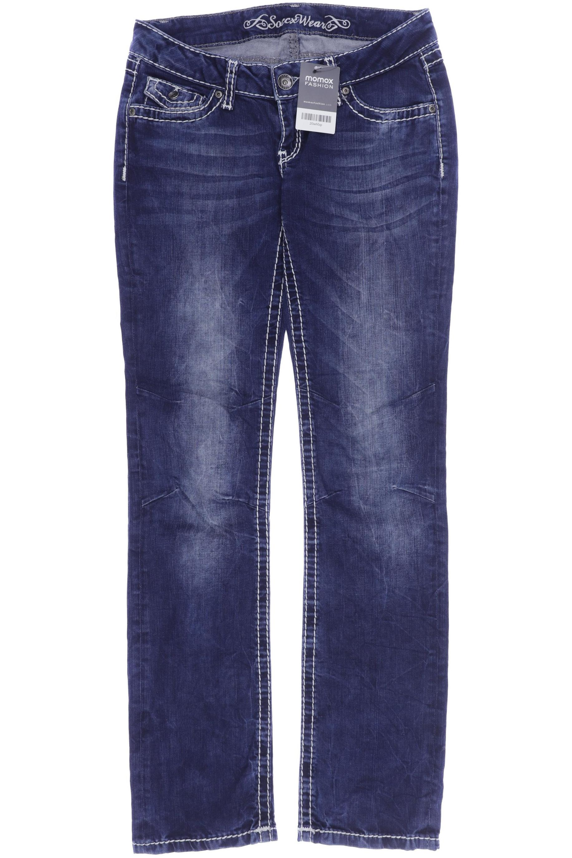 

SOCCX Damen Jeans, marineblau