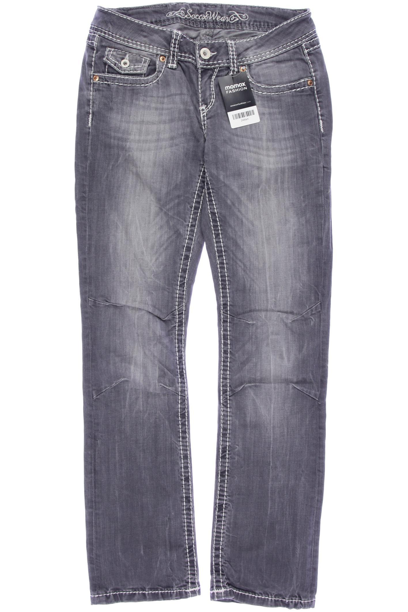 

Soccx Damen Jeans, grau, Gr. 28