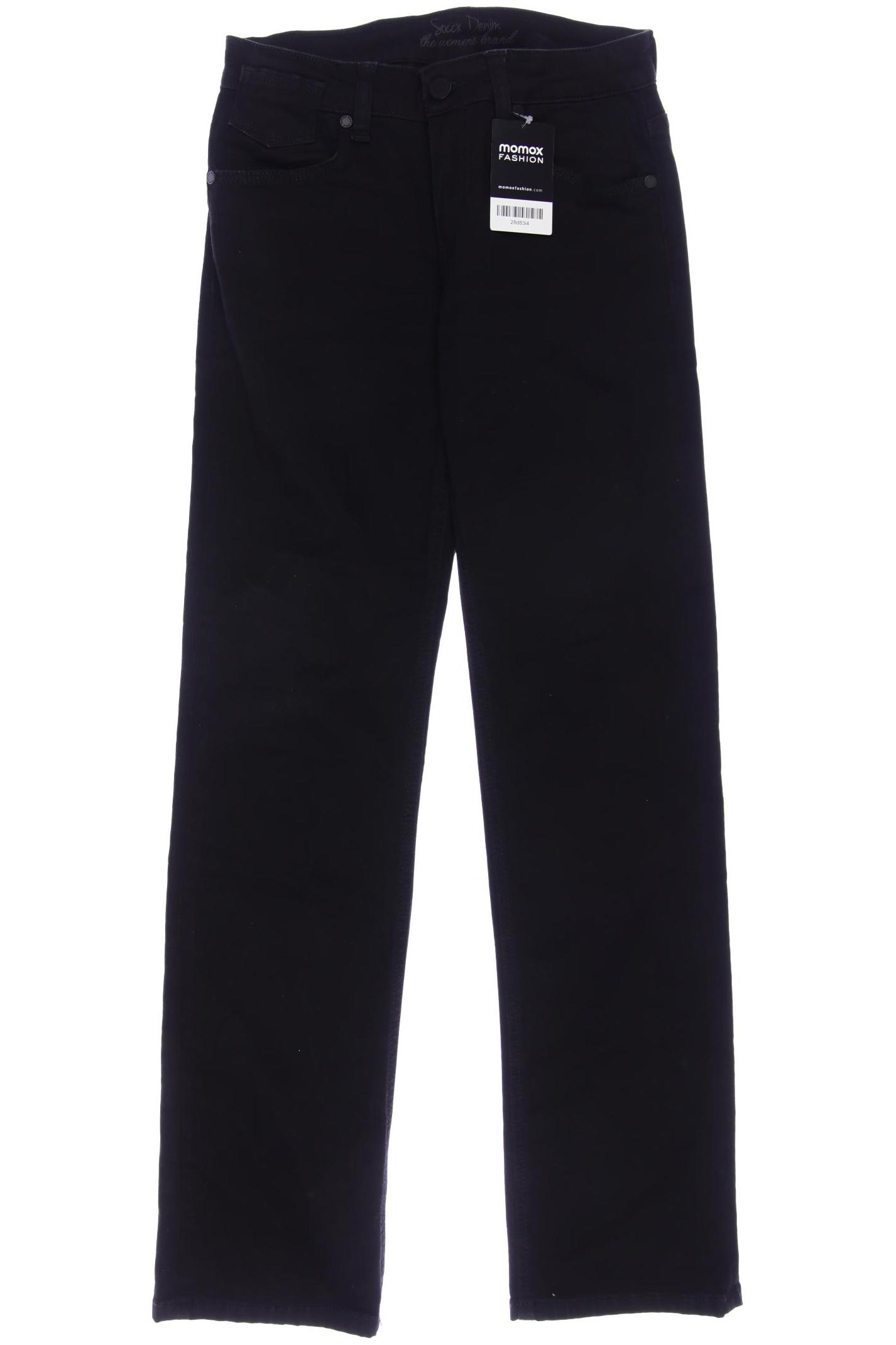

SOCCX Damen Jeans, schwarz