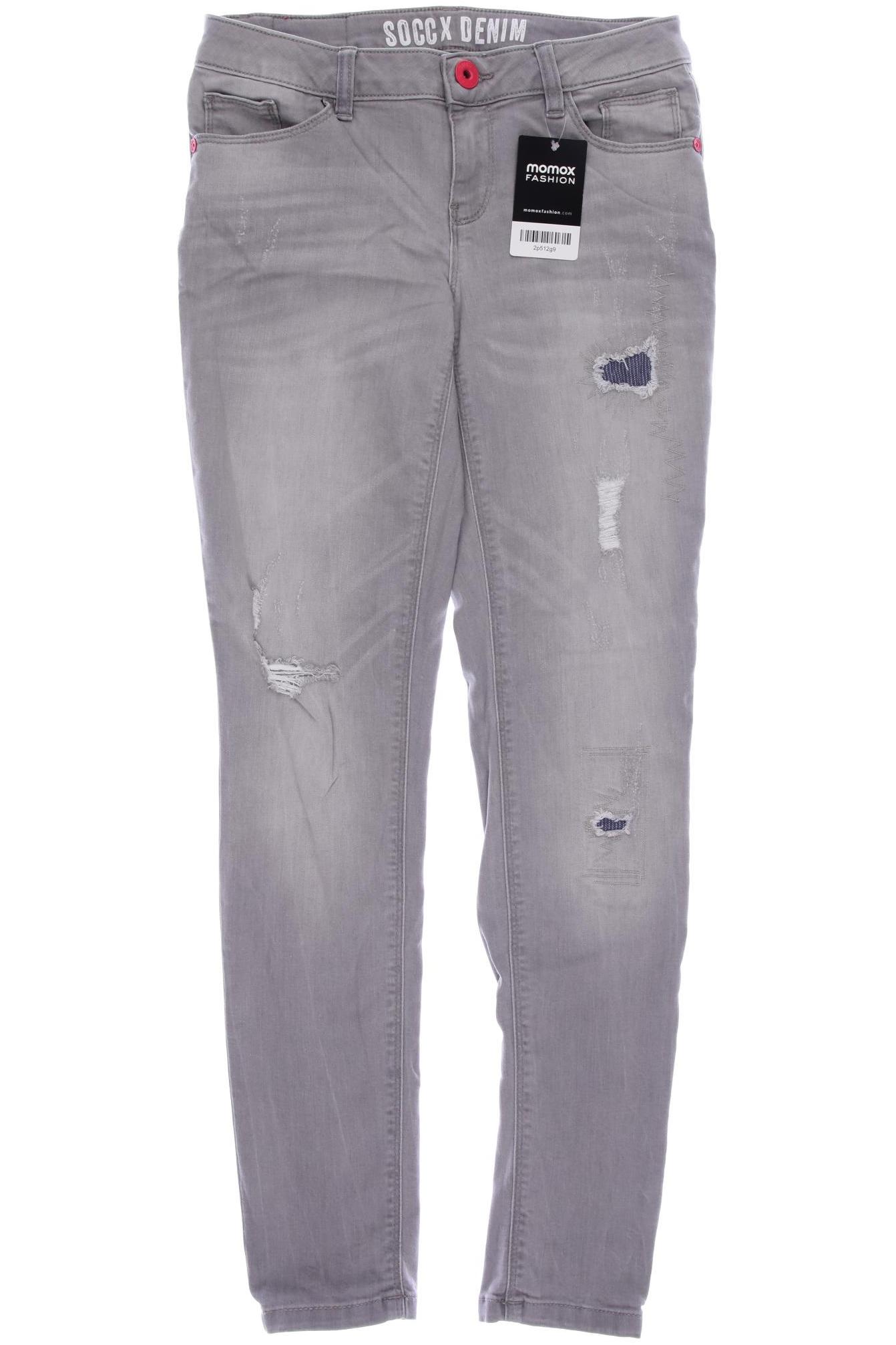 

SOCCX Damen Jeans, grau