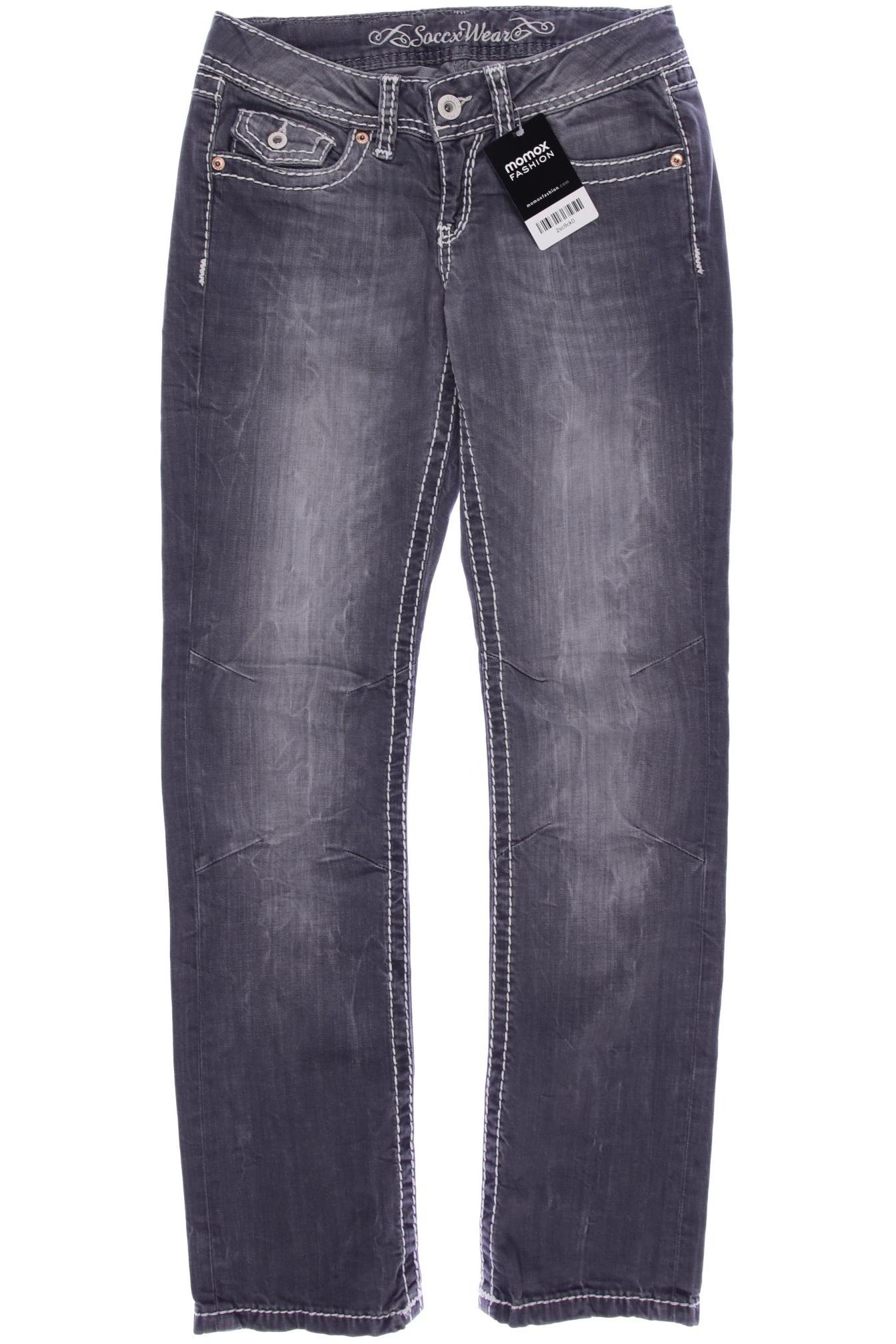 

SOCCX Damen Jeans, grau