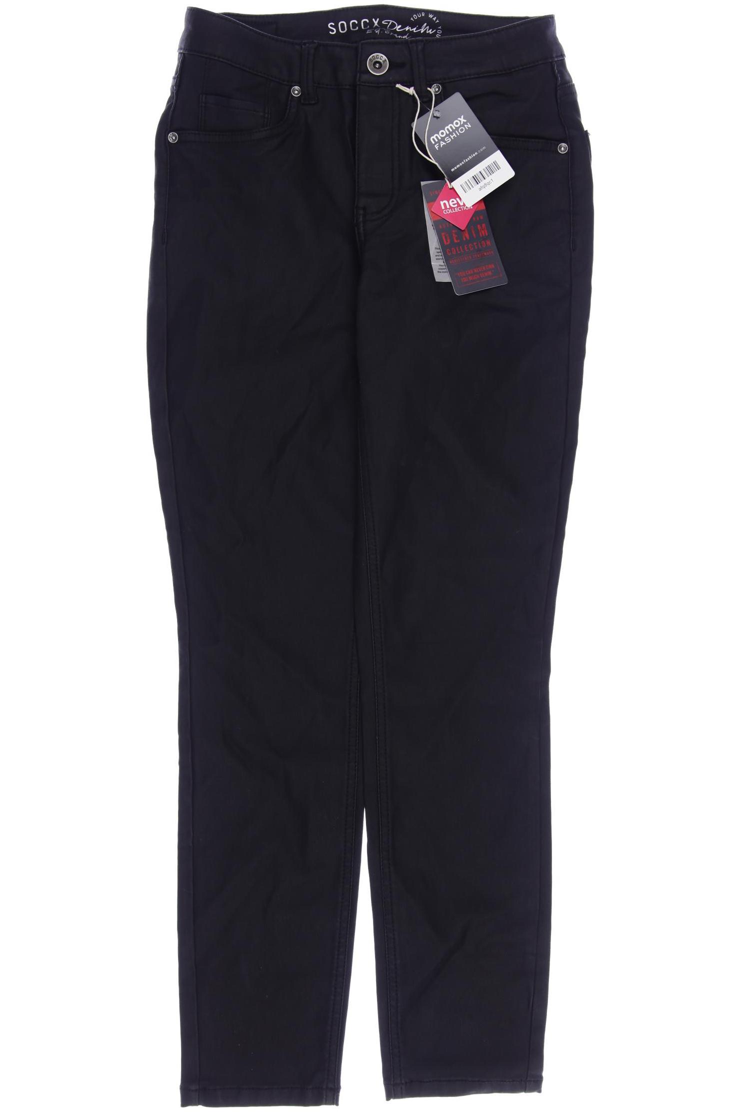 

SOCCX Damen Jeans, schwarz