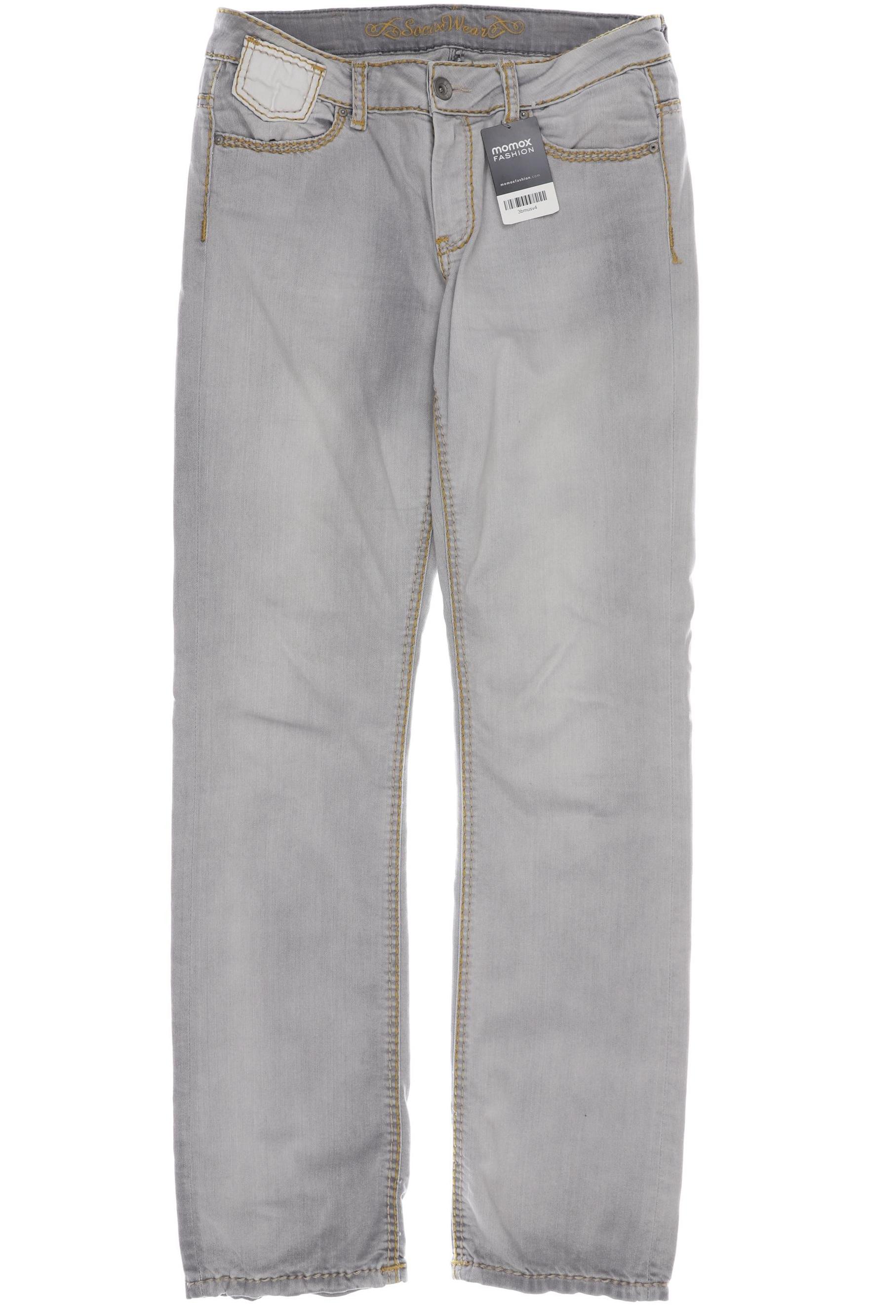 

SOCCX Damen Jeans, grau