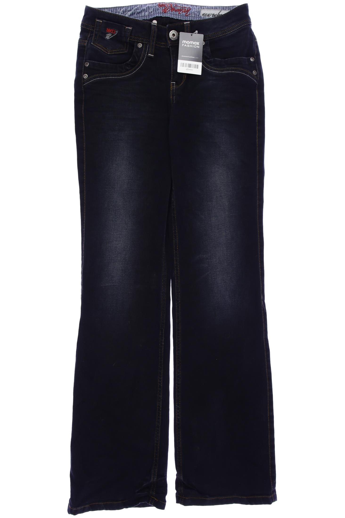 

Soccx Damen Jeans, schwarz, Gr. 28