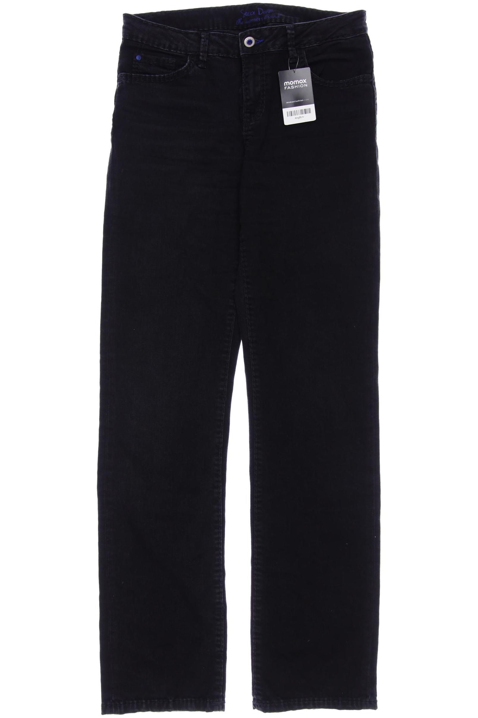 

SOCCX Damen Jeans, schwarz