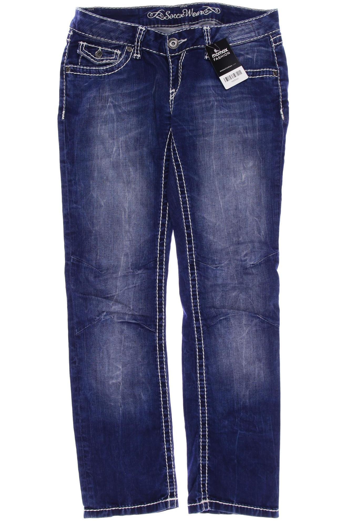 

SOCCX Damen Jeans, marineblau