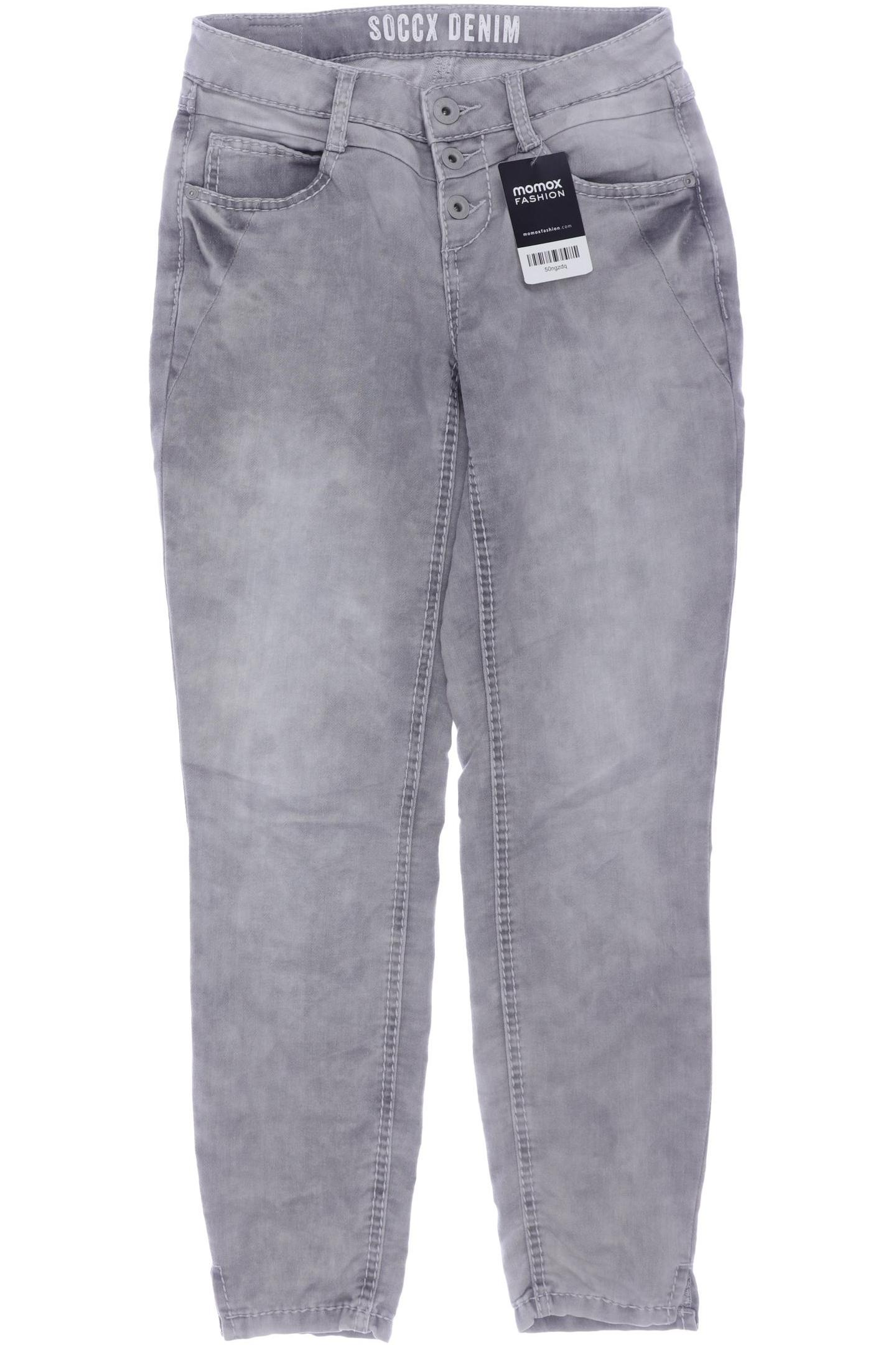 

Soccx Damen Jeans, grau, Gr. 26