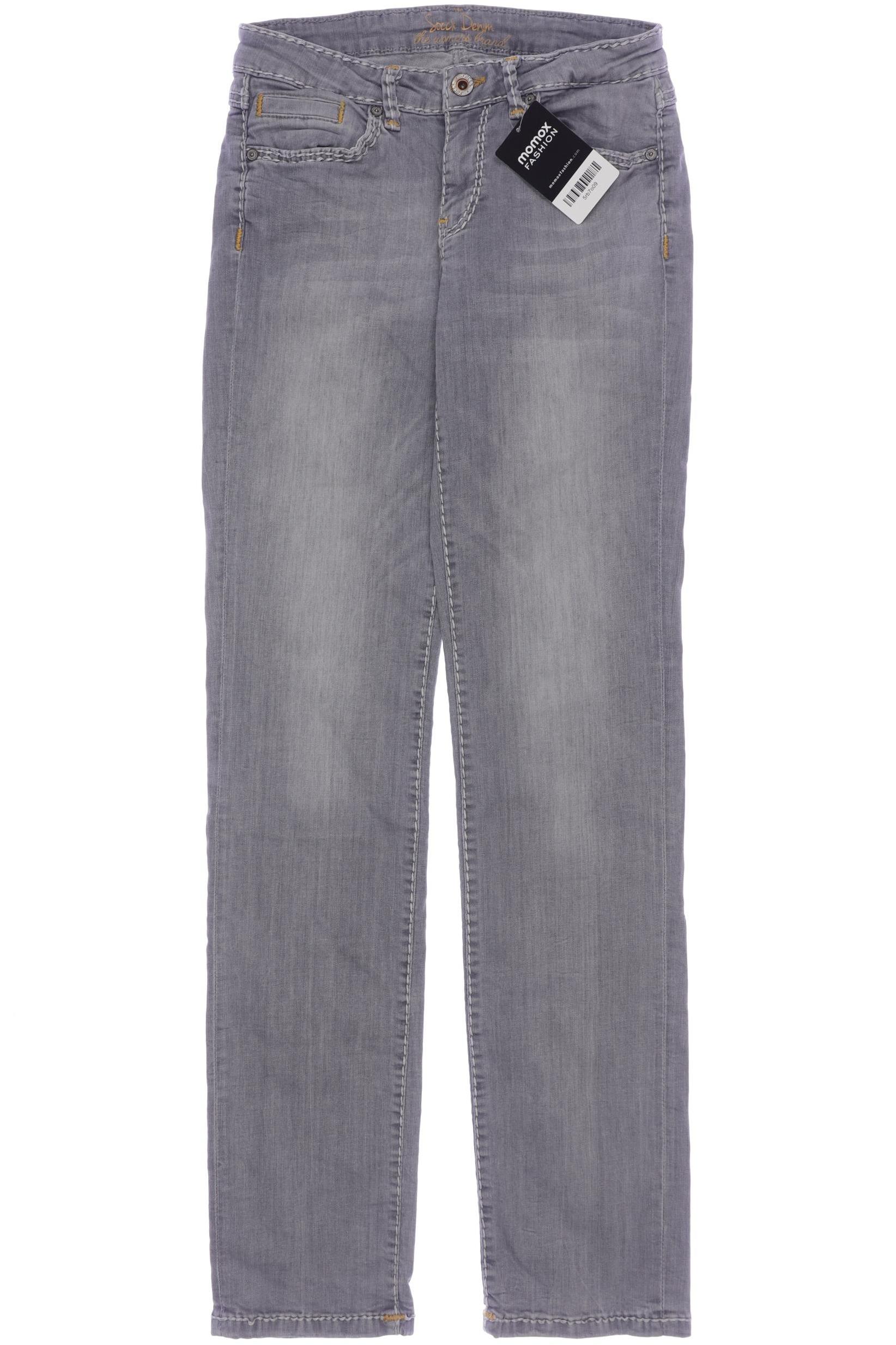 

Soccx Damen Jeans, grau, Gr. 28