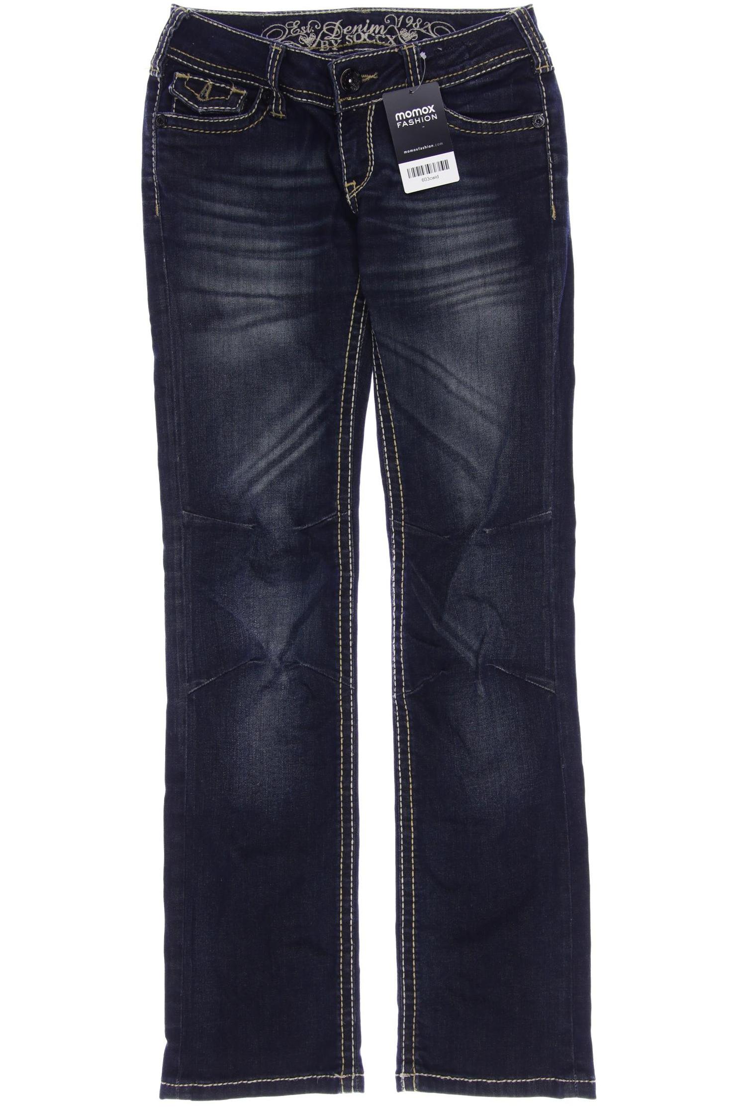 

SOCCX Damen Jeans, marineblau