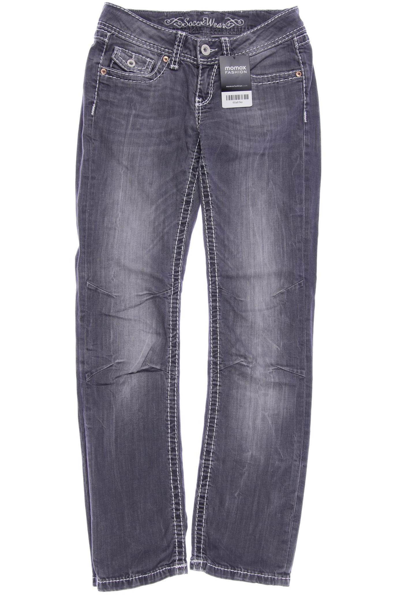 

SOCCX Damen Jeans, grau