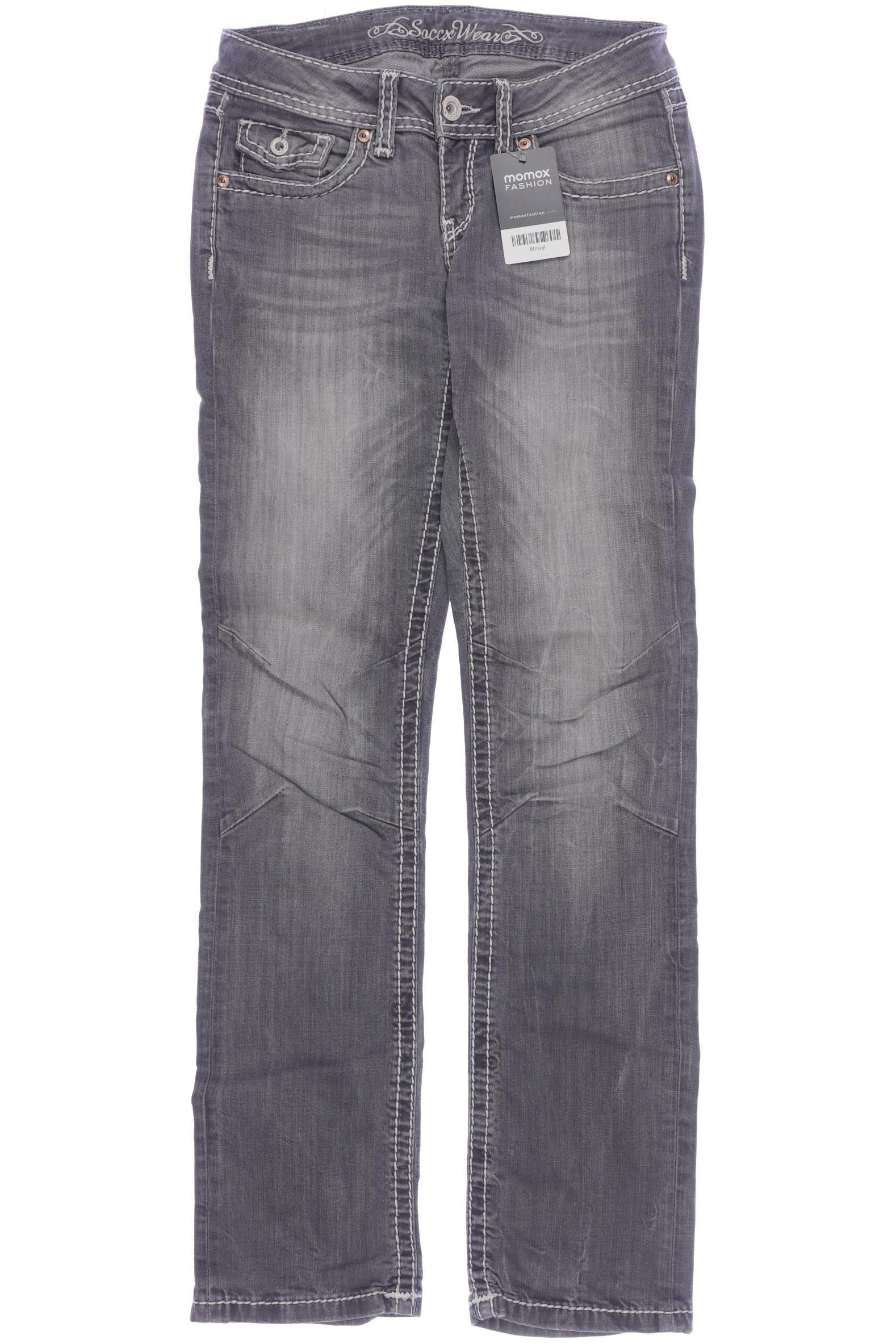 

Soccx Damen Jeans, grau, Gr. 28