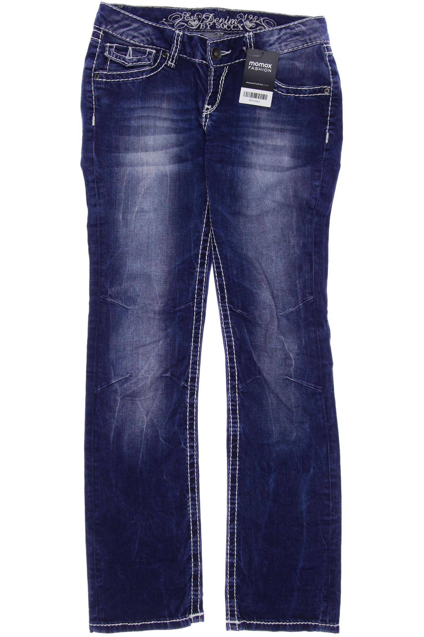 

SOCCX Damen Jeans, blau