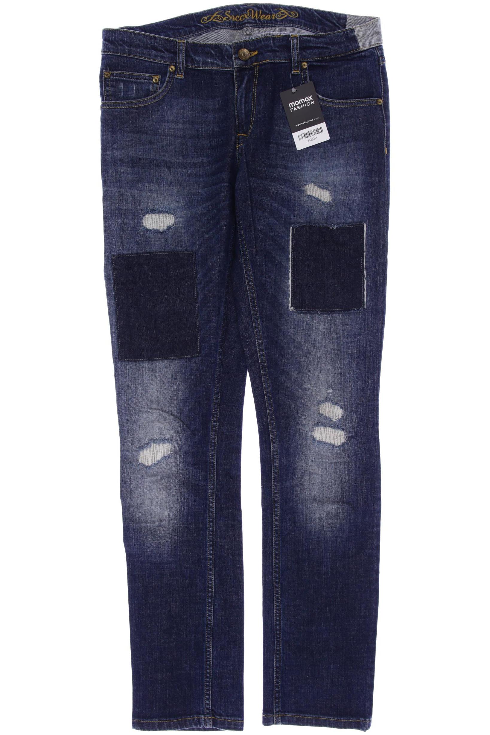 

SOCCX Damen Jeans, blau