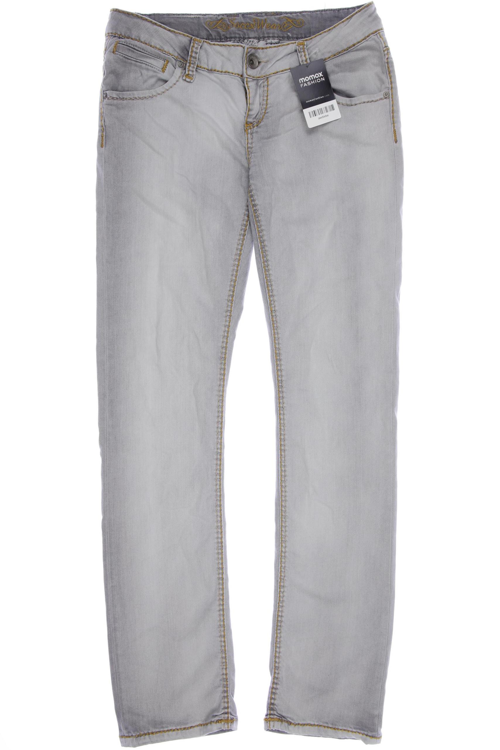 

Soccx Damen Jeans, grau, Gr. 29