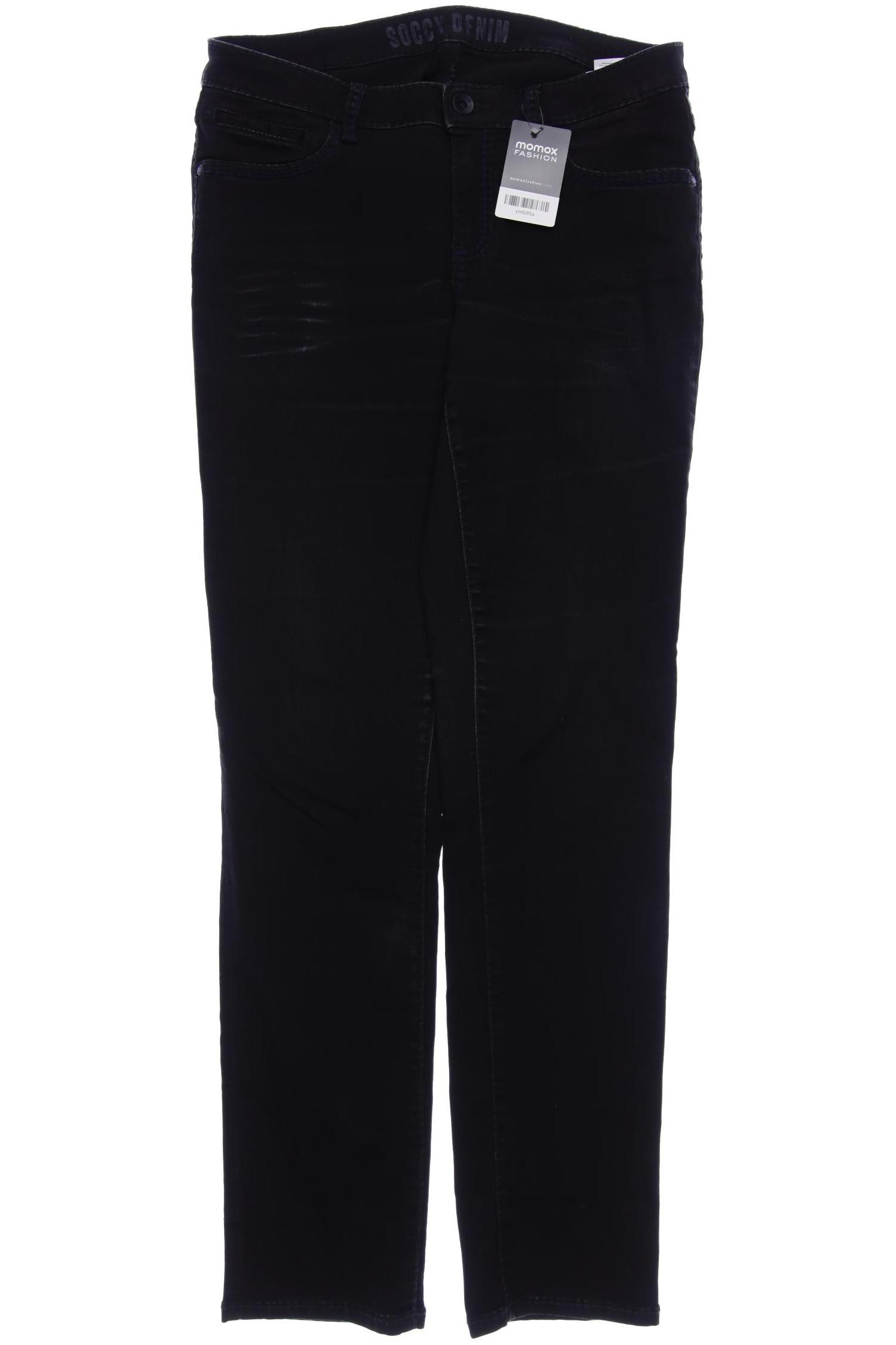 

SOCCX Damen Jeans, schwarz