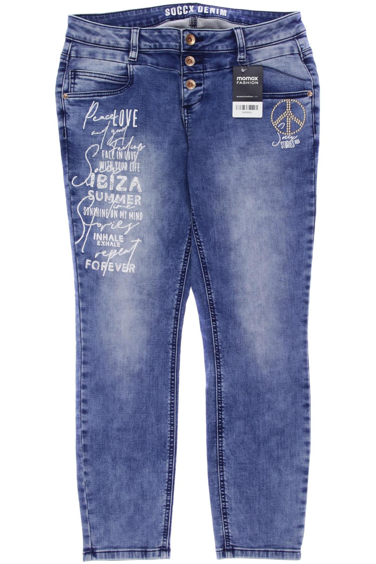 

SOCCX Damen Jeans, blau