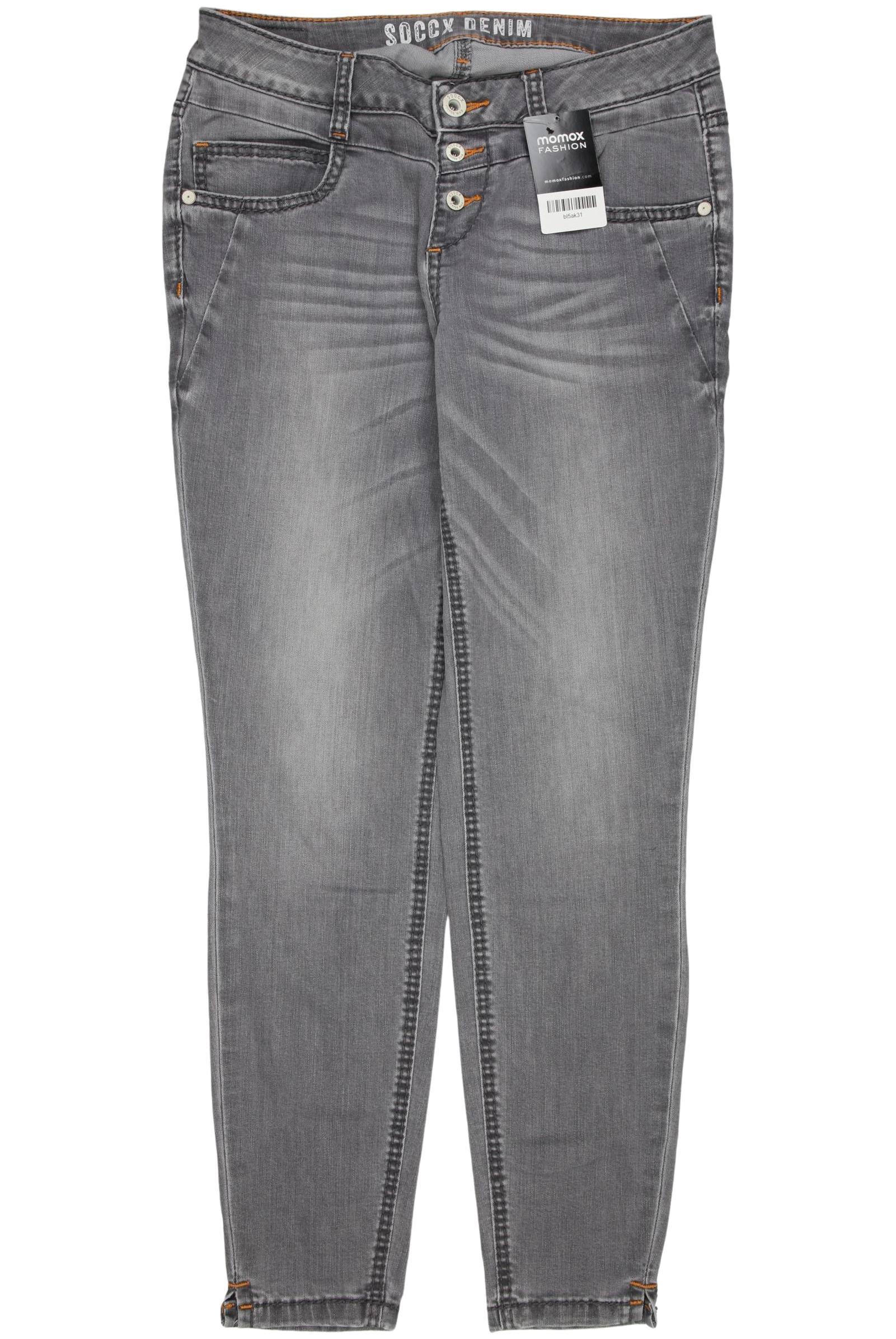 

Soccx Damen Jeans, grau, Gr. 30