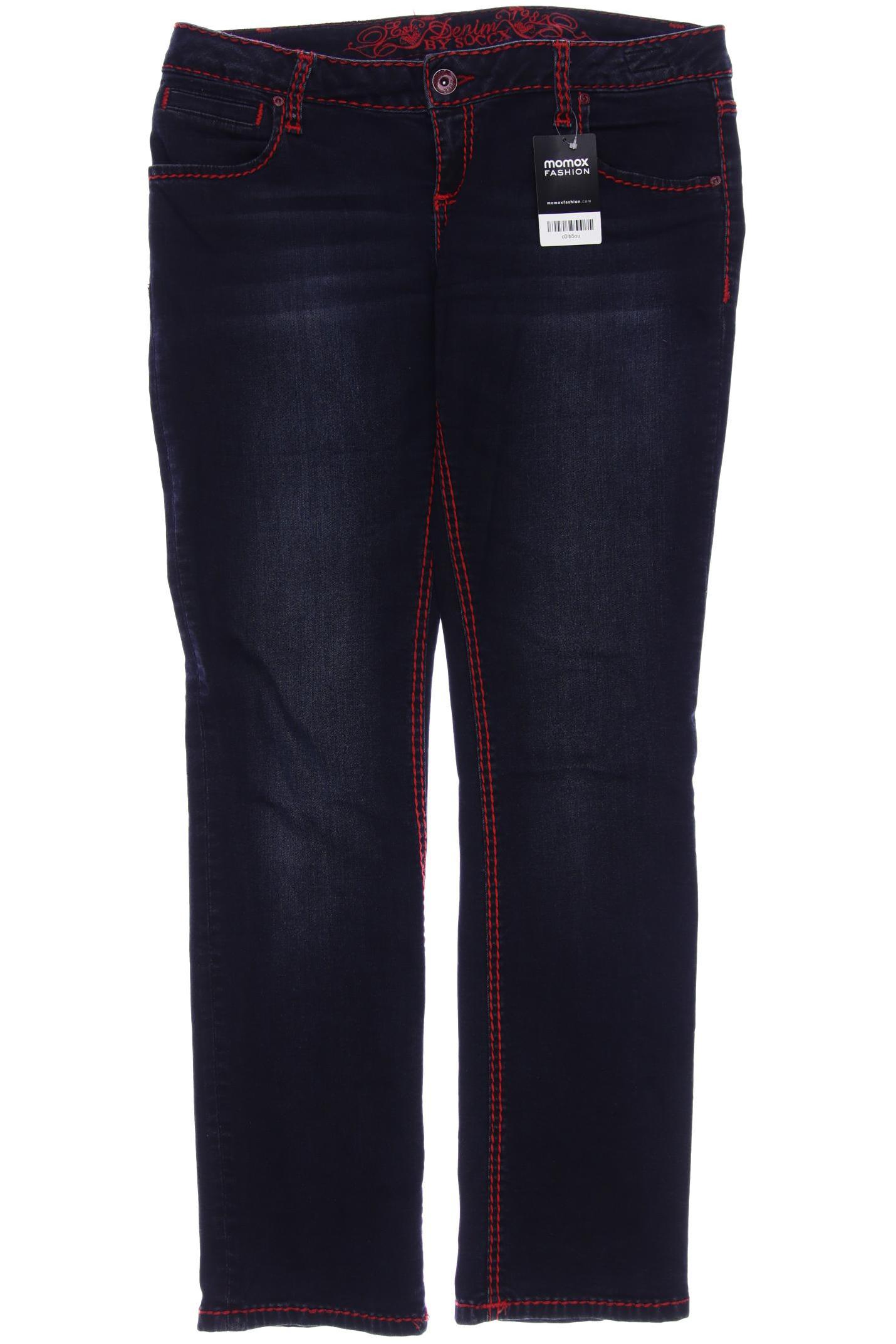 

SOCCX Damen Jeans, marineblau