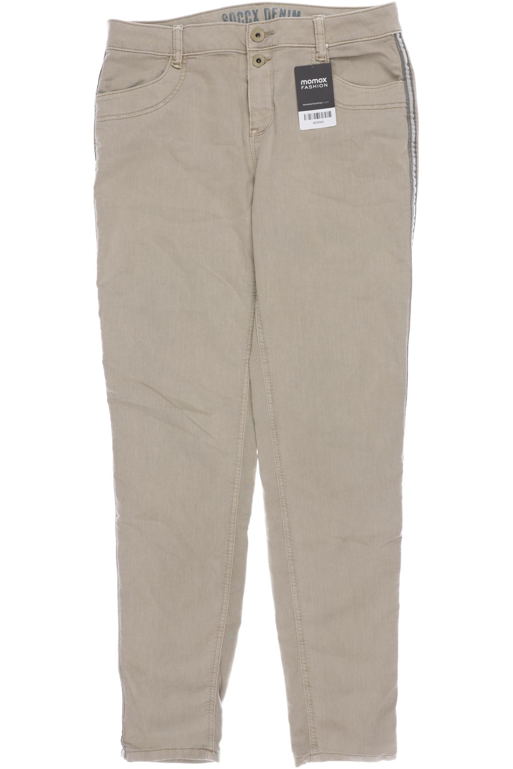 

SOCCX Damen Jeans, beige