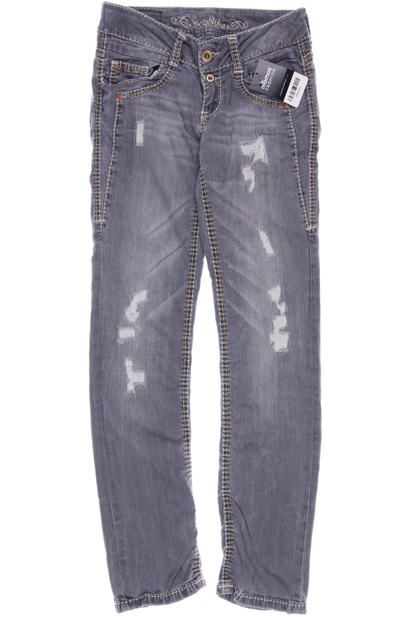 

Soccx Damen Jeans, grau, Gr. 38