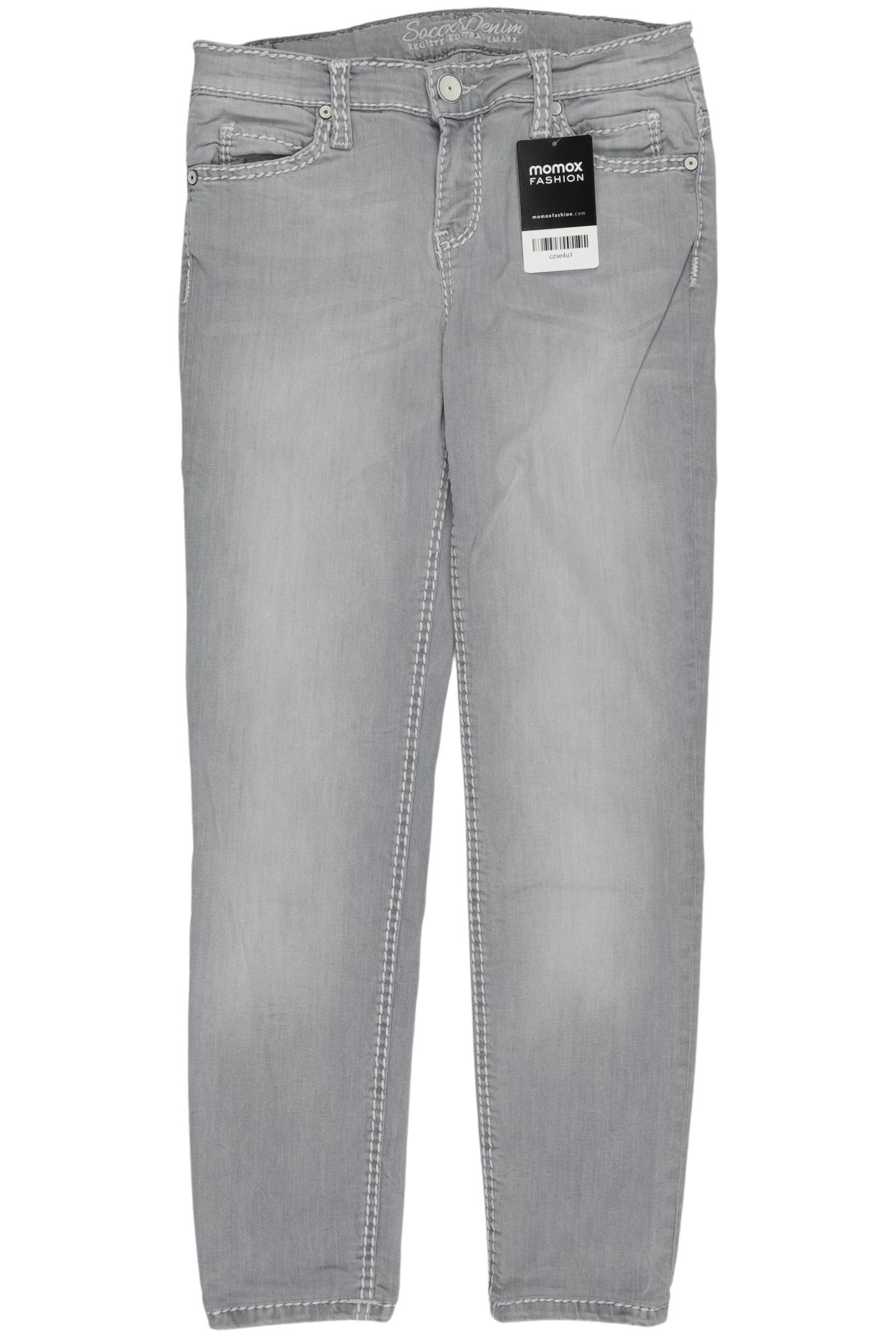 

Soccx Damen Jeans, grau, Gr. 27