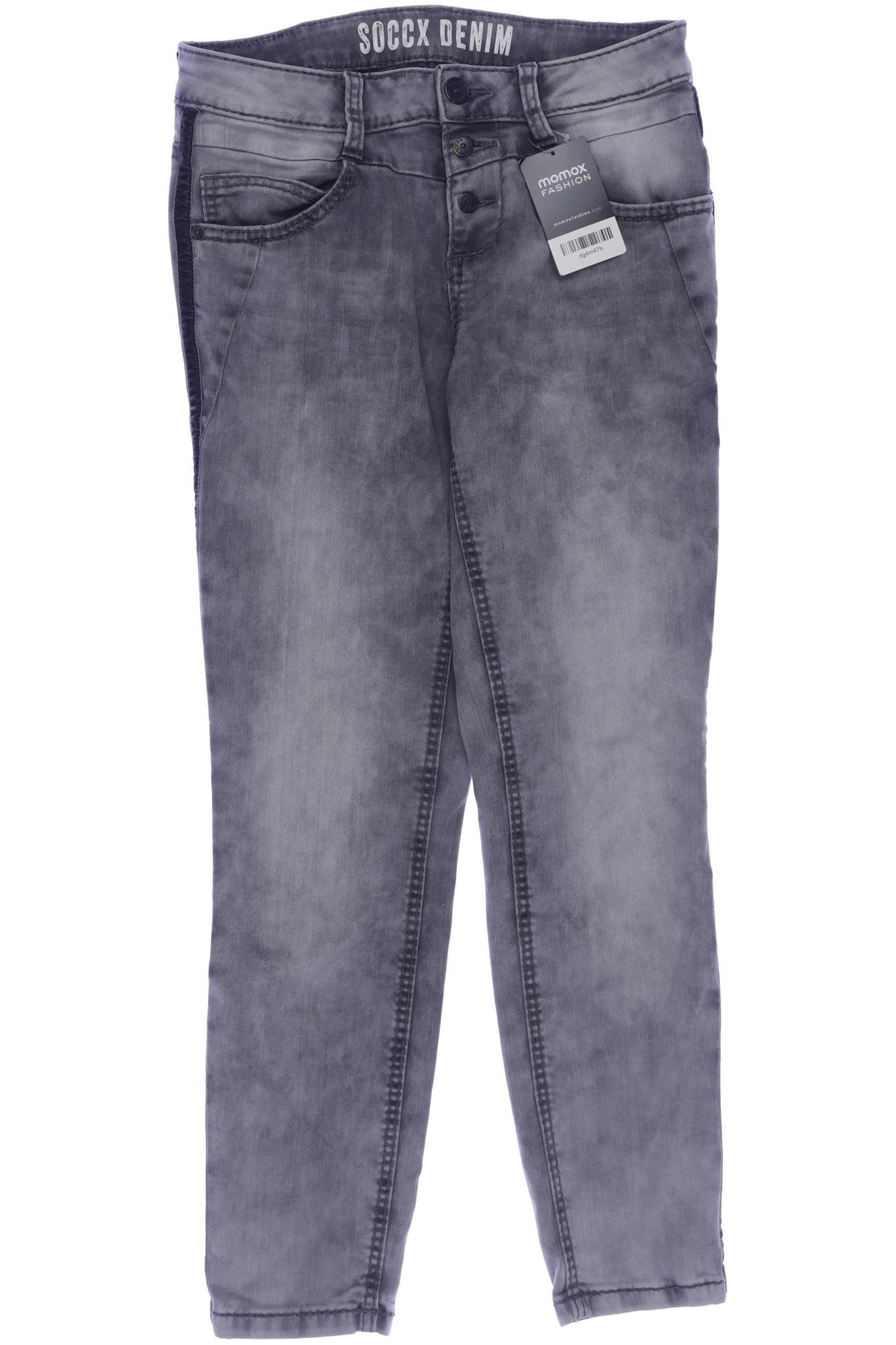 

Soccx Damen Jeans, grau, Gr. 28